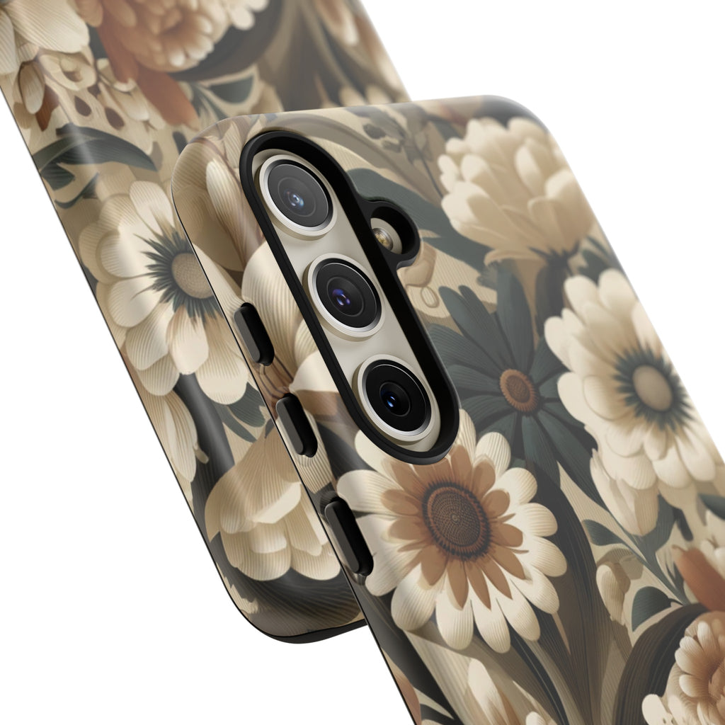 Mid-century Modern Floral Phone Case Durable for iPhone Samsung Gift iPhone 15, 14, 13 Samsung Pixel Gift for Mom Accessory Gift for Her