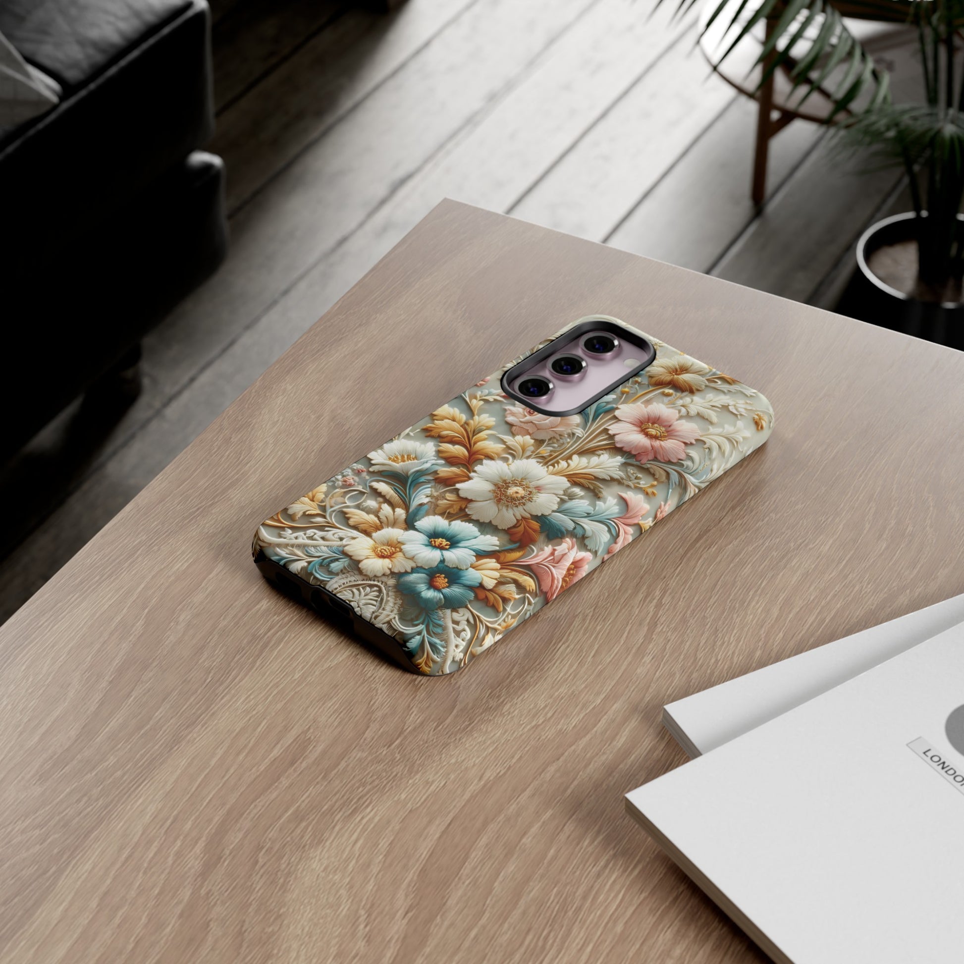 3D Elegant Faux Flowers Phone Case Stylish & Durable for iPhone Samsung Gift iPhone 15, 14, 13 Samsung Pixel Gift for Mom Accessory Gift for Her