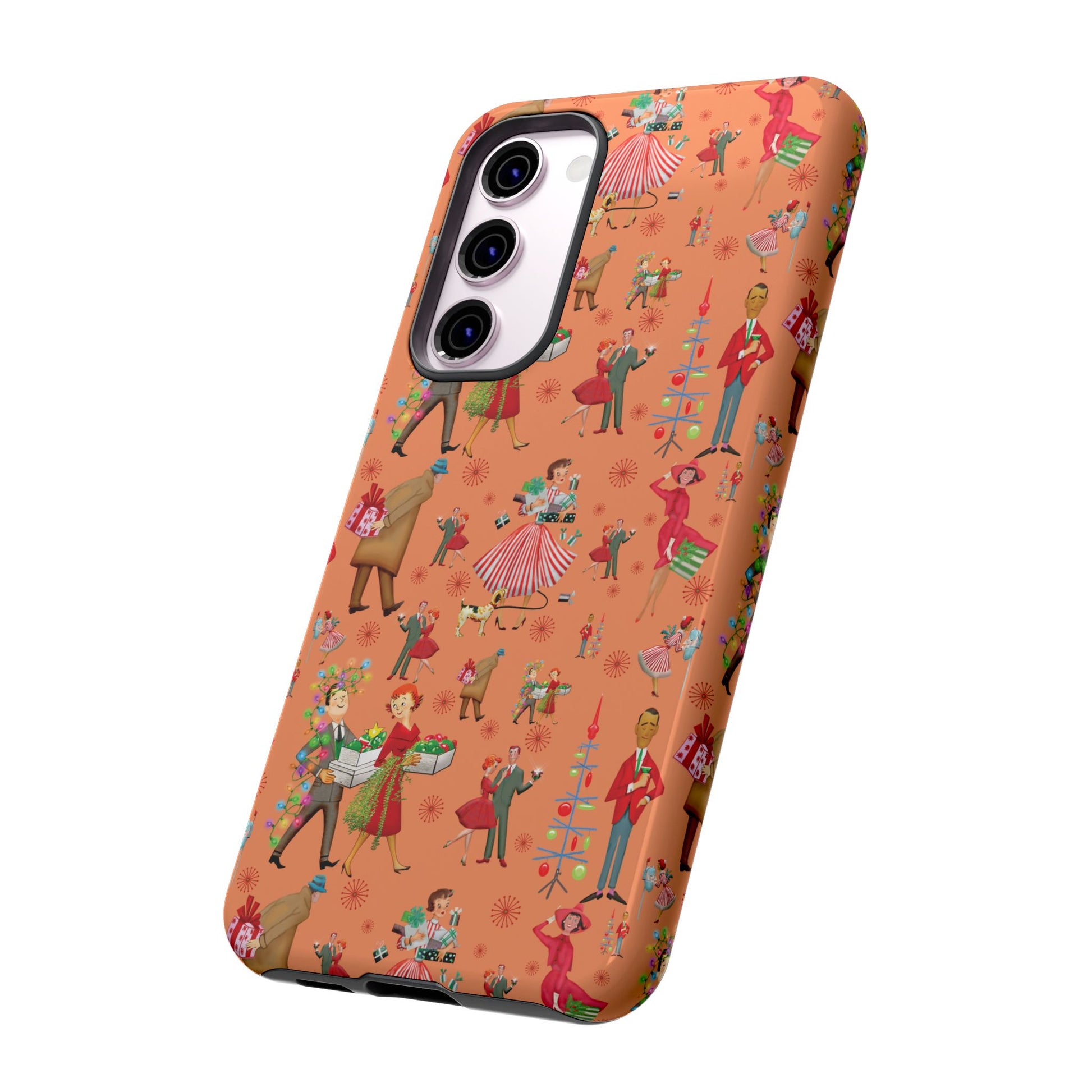 Retro Christmas 50s Phone Case Unique Holiday Protection for Your Device | Stylish & Durable Cover Gift for Her Phone 17, 16, 15, Samsung iPhone Accessory Gift for Her