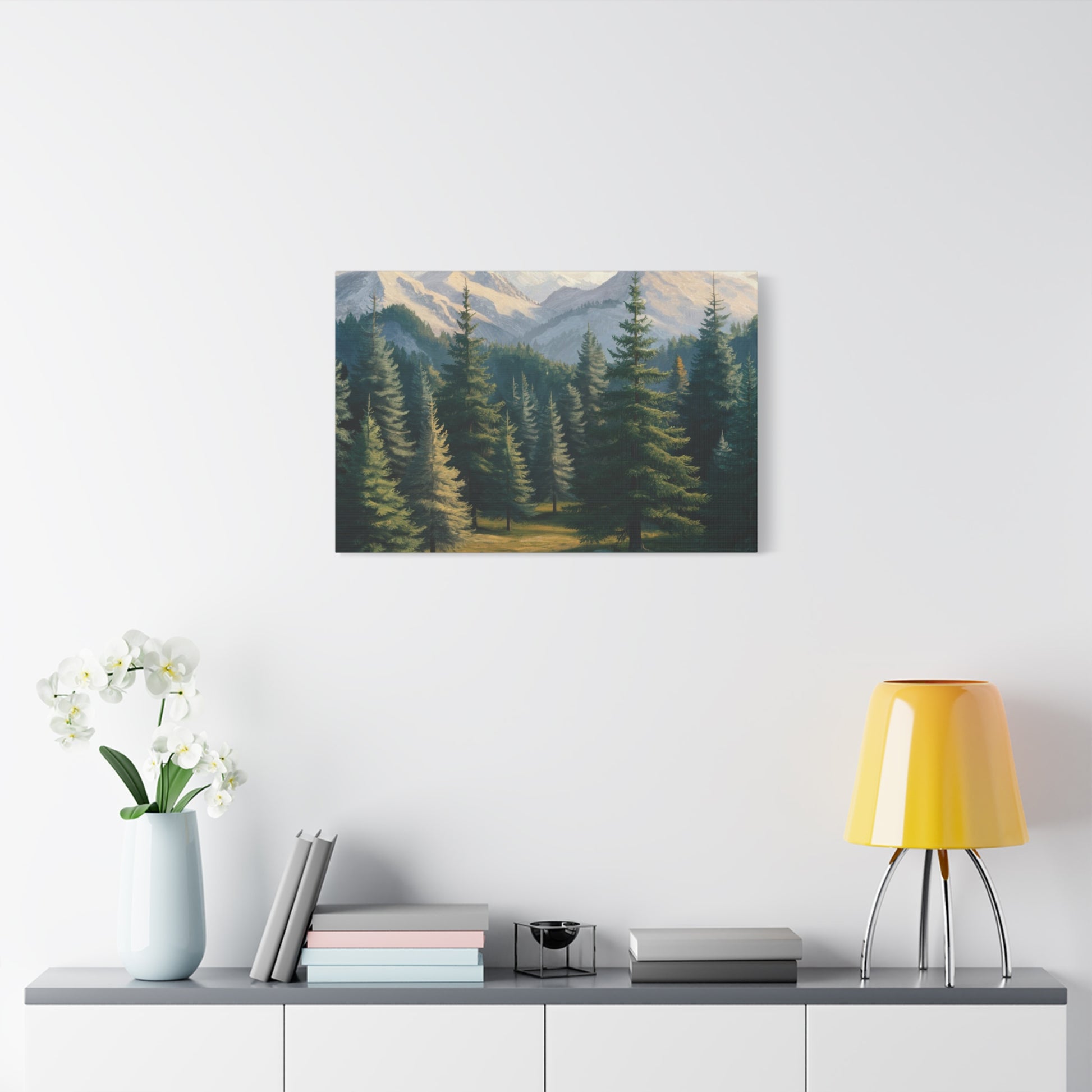 Majestic Mountain Lake Watercolor Landscape Art Print for Home Decor, Nature-Inspired Wall Art, Perfect for Living Room, Office & Gift Ideas Birthday Gift, Housewarming New House Decor.