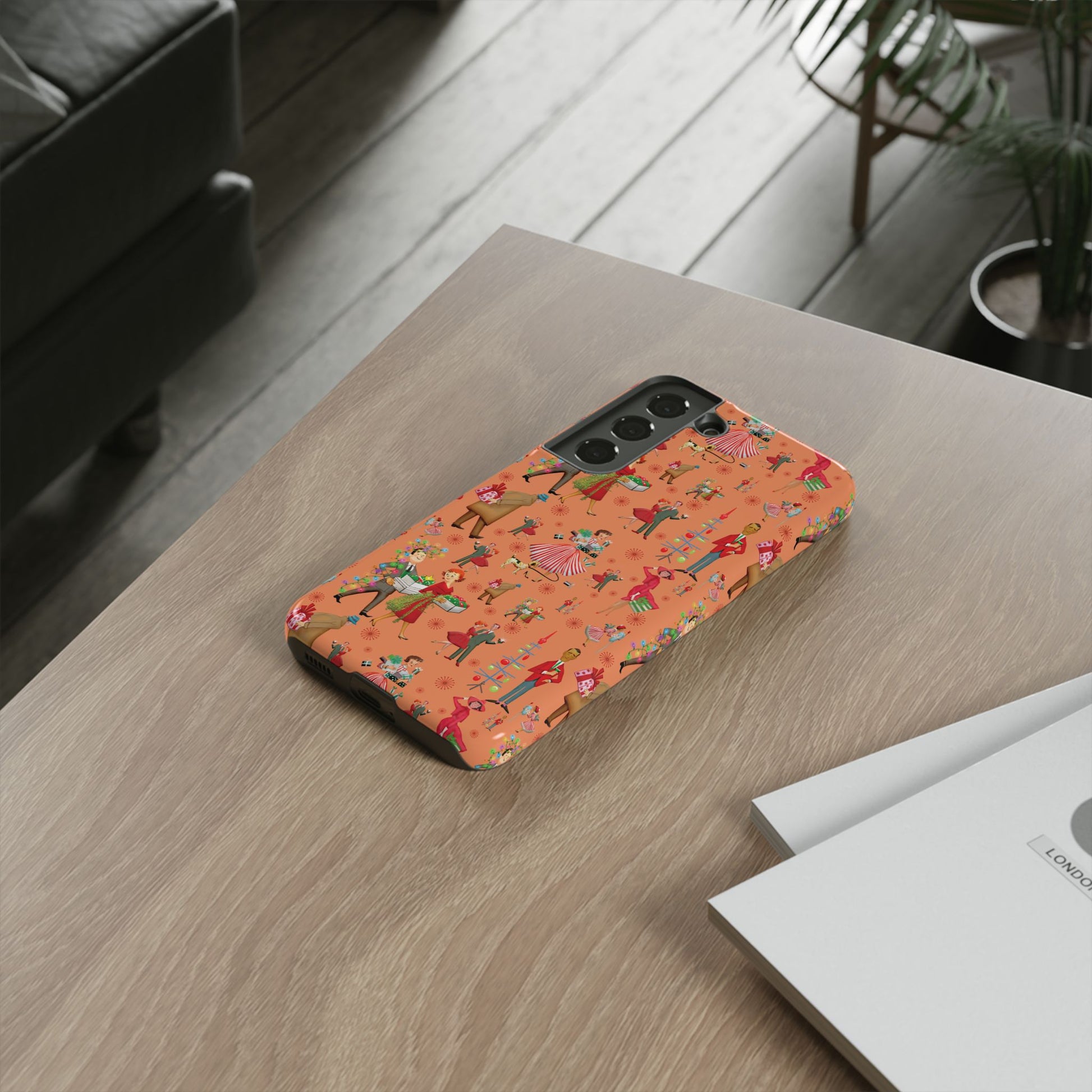 Retro Christmas 50s Phone Case Unique Holiday Protection for Your Device | Stylish & Durable Cover Gift for Her Phone 17, 16, 15, Samsung iPhone Accessory Gift for Her