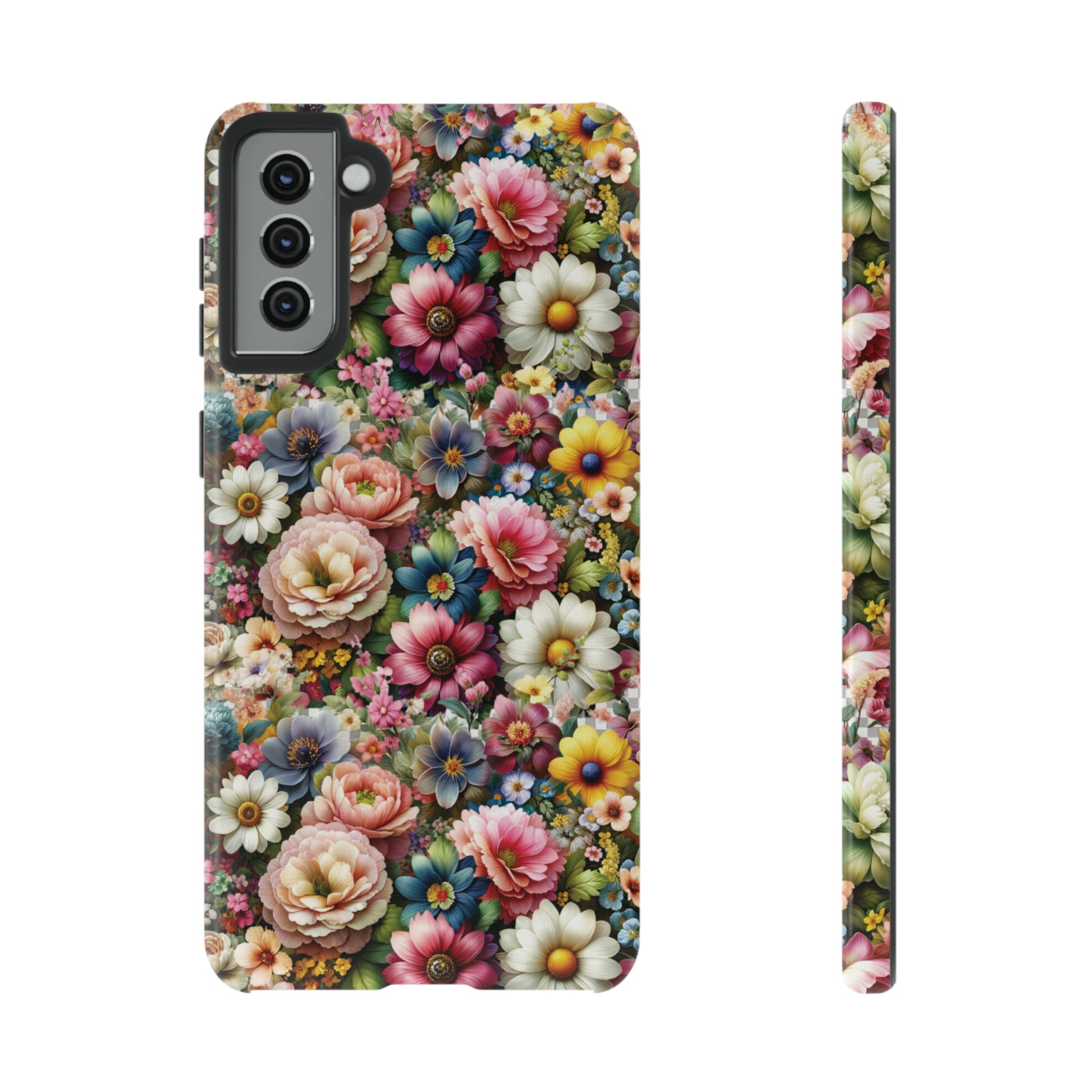 Floral Luxury Phone Tough Case Floral Elegant Durable Stylish for Modern Devices iPhone 15, Samsung iPhone Samsung Accessory Gift for Her.