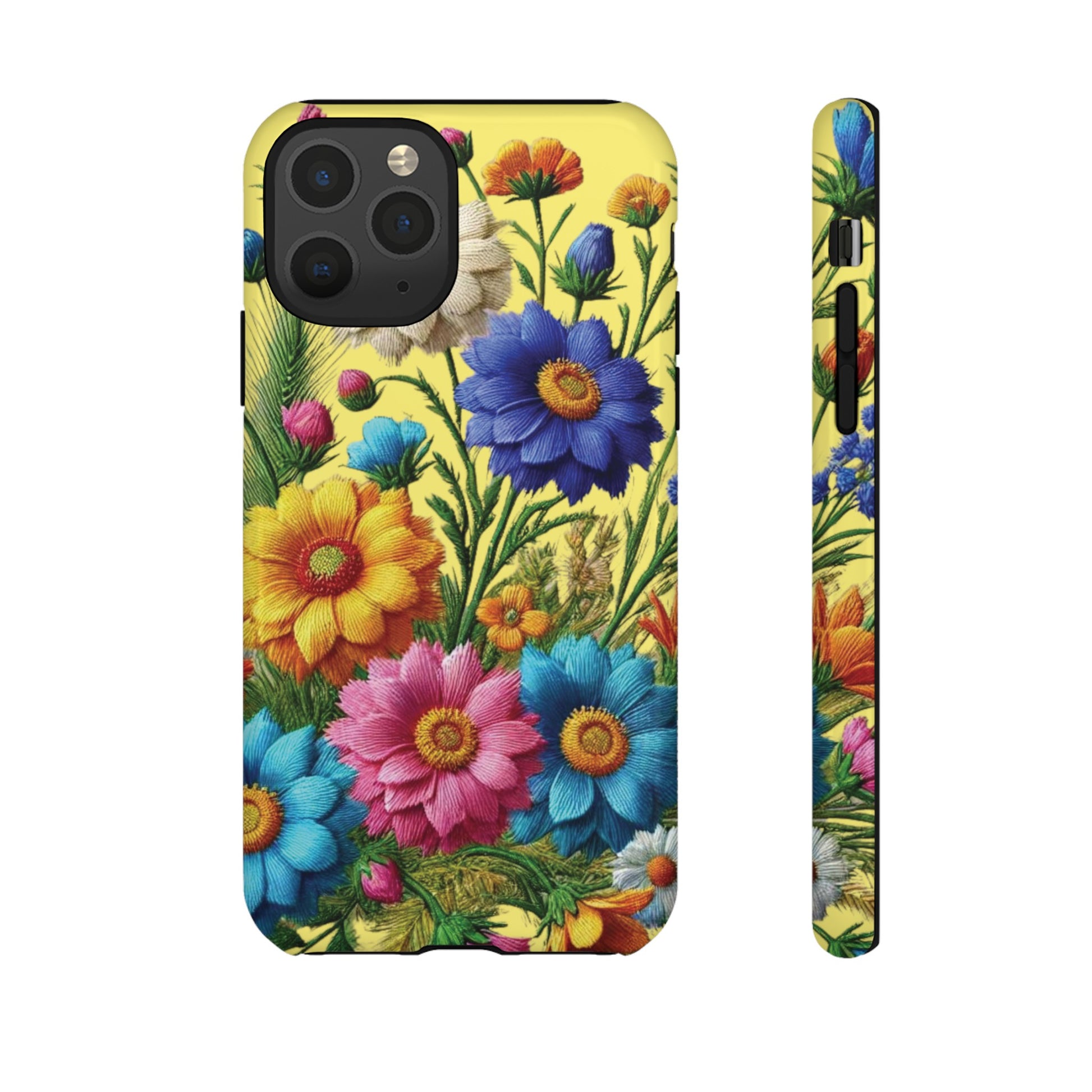 Phone Case Yellow Bright Floral Protective Phone Case Gift for Her Phone 15, Samsung iPhone Samsung  iPhone 15, Samsung iPhone Samsung Accessory Gift for Her