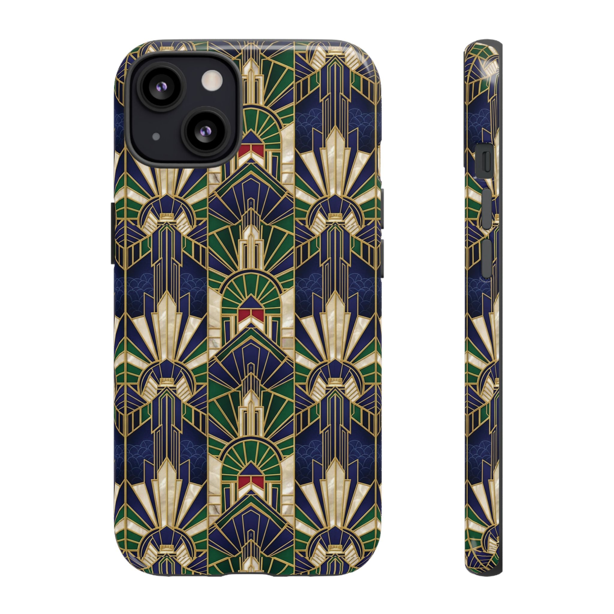 Navy & Gold Art Deco Phone Case — Imperial Art Deco Tough Case