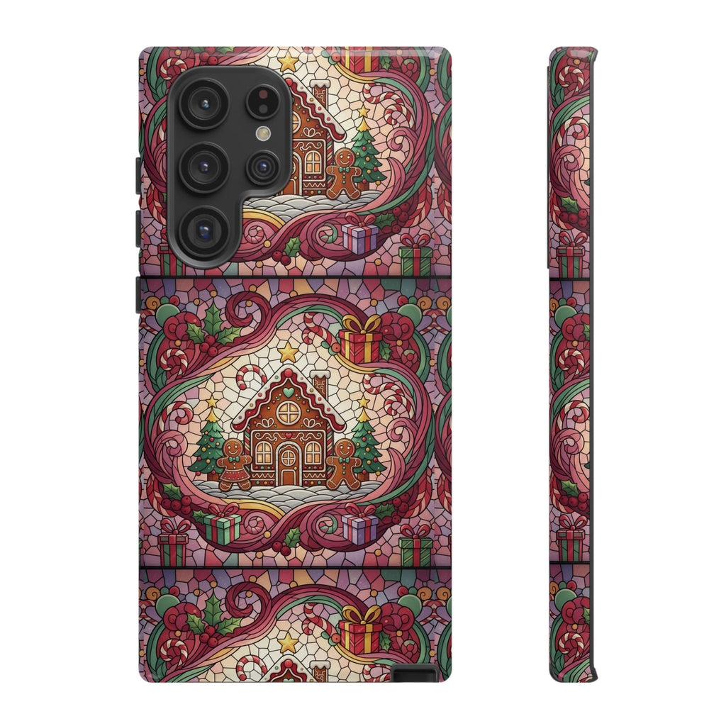 iPhone Case 17, 16  Gingerbread Stained Glass Tough Case Samsung perfect phone case