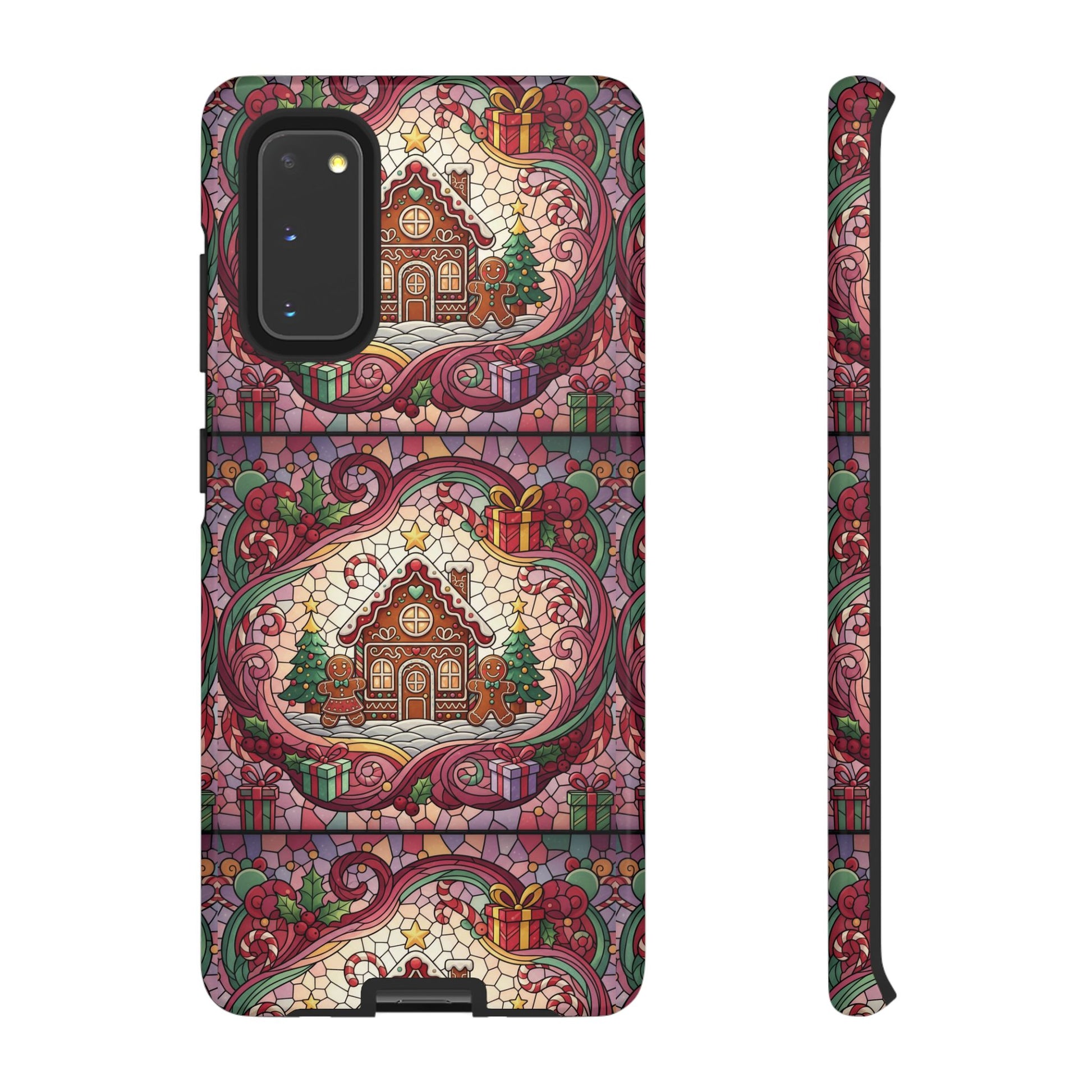 iPhone Case 17, 16  Gingerbread Stained Glass Tough Case Samsung perfect phone case