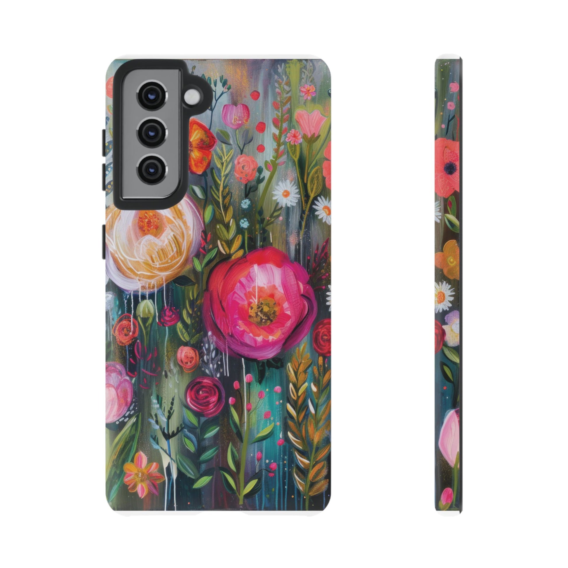 Watercolor Boho Floral Phone Case for iPhone 16 15 14 13 12  21 23 Samsung, and Pixel | Stylish Protective Cover Gift for Her Perfect for Floral Lover