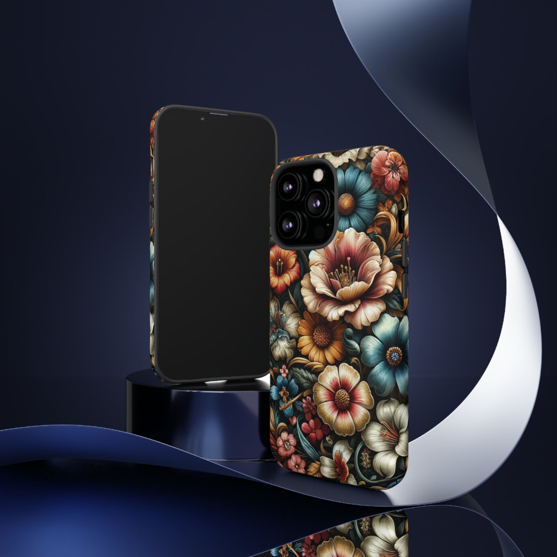 Pastel Floral Design Luxury Phone Tough Case Floral Elegant Durable Stylish for Modern Devices iPhone 15, Samsung iPhone Samsung Accessory Gift for Her.