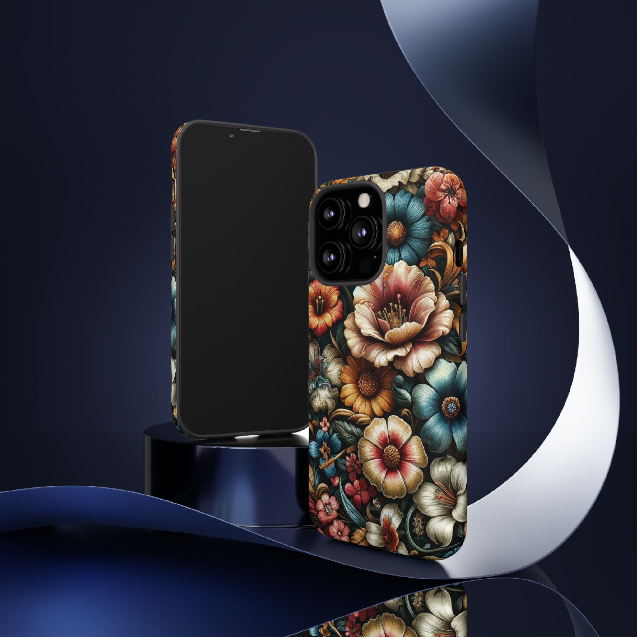 Pastel Floral Design Luxury Phone Tough Case Floral Elegant Durable Stylish for Modern Devices iPhone 15, Samsung iPhone Samsung Accessory Gift for Her.