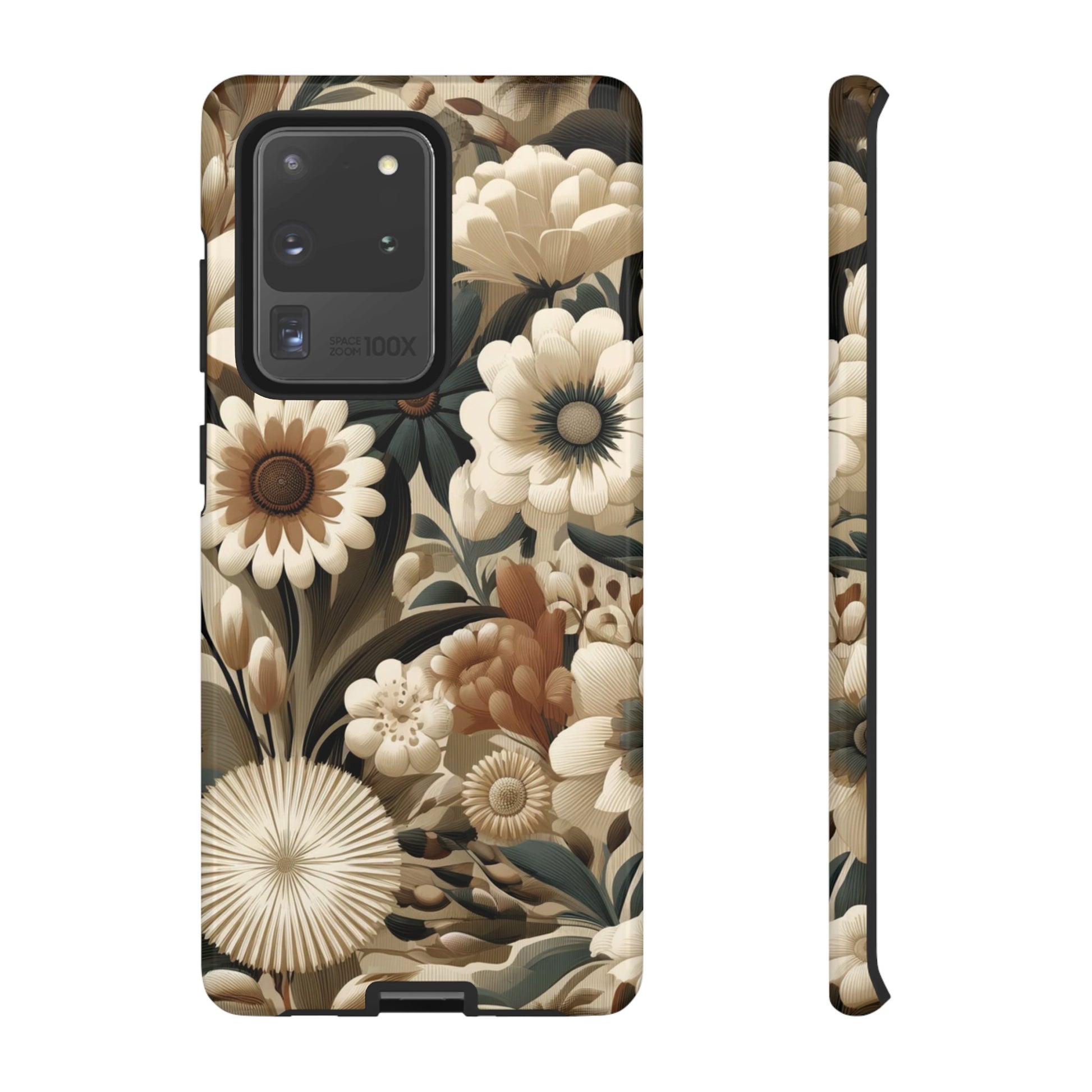 Mid-century Modern Floral Phone Case Durable for iPhone Samsung Gift iPhone 15, 14, 13 Samsung Pixel Gift for Mom Accessory Gift for Her