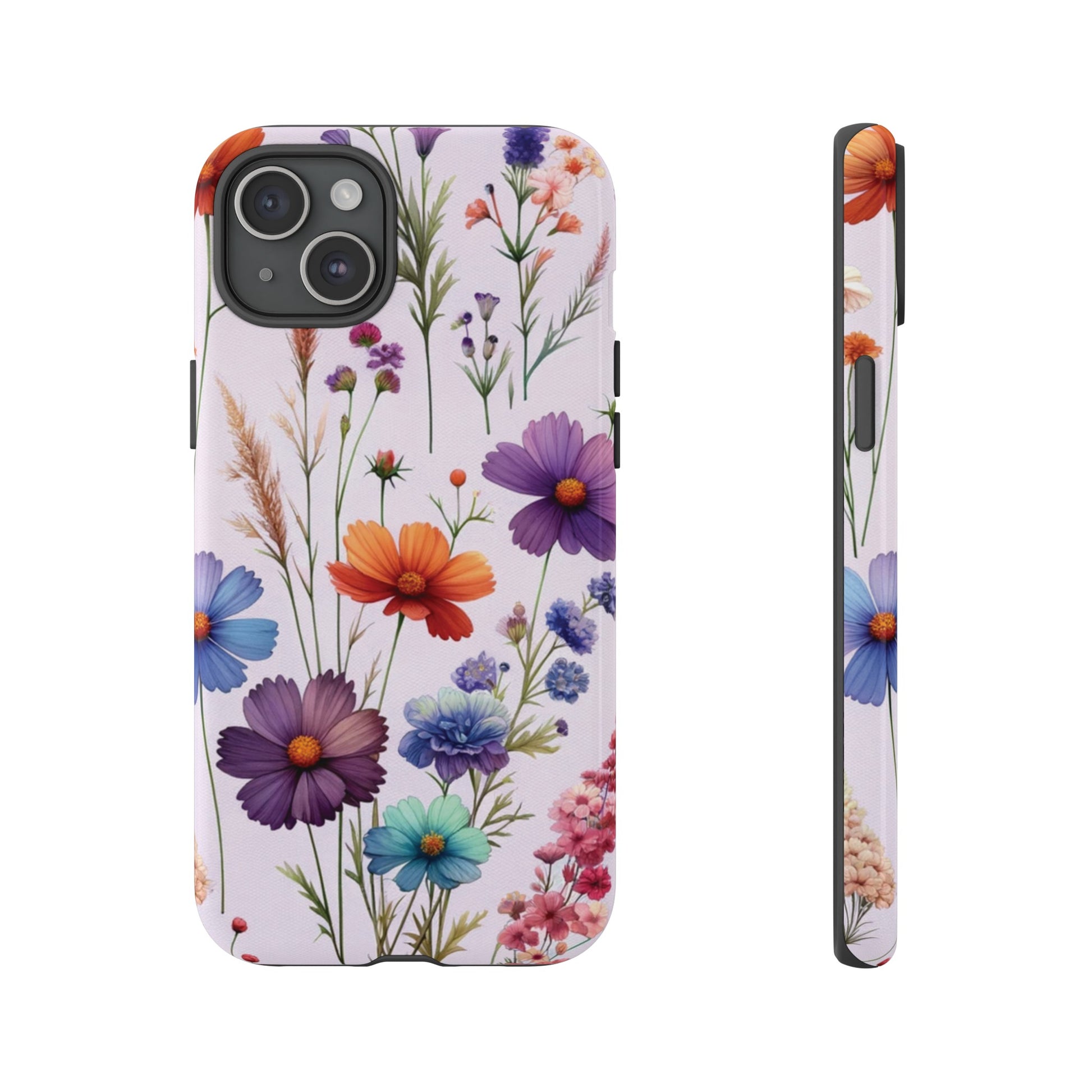 Lavender Wildflowers Protective Phone Case Gift for Her Phone 15, Samsung iPhone Samsung Gift for Her Case iPhone 15, Samsung iPhone Samsung Accessory Gift for Her.