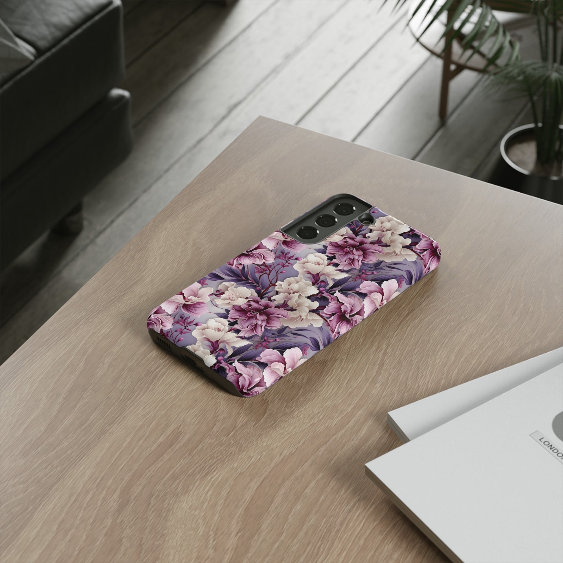 Lavender Flowers Protective Phone Case Gift for Her Phone 15, Samsung iPhone Samsung Gift for Her Case iPhone 15, Samsung