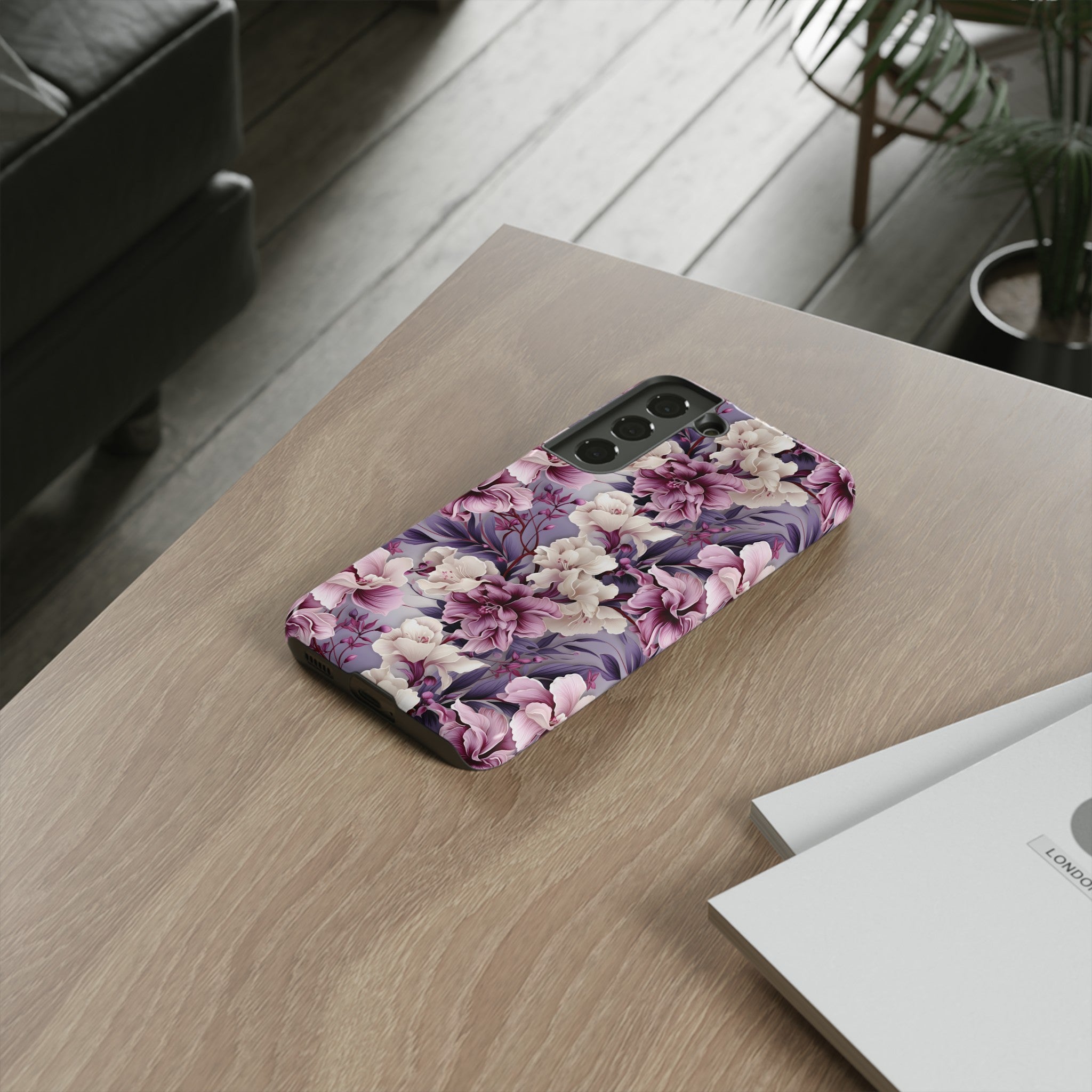 Lavender Flowers Protective Phone Case Gift for Her Phone 15, Samsung iPhone Samsung Gift for Her Case iPhone 15, Samsung