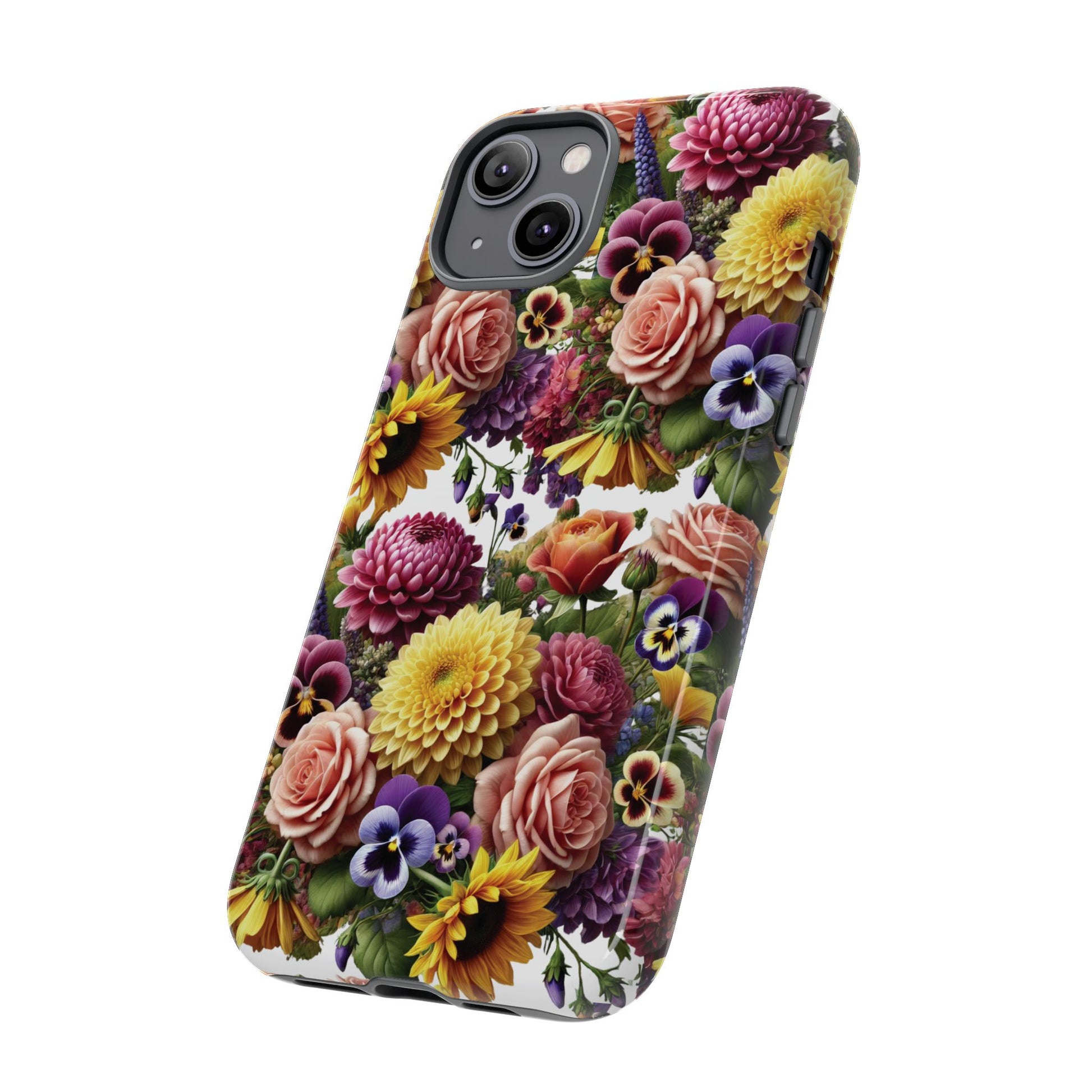 Floral Fall Phone Case for iPhone 16 15 14 13 12  21 23 Samsung, and Pixel | Stylish Protective Cover Gift for Her Perfect for Floral Lover