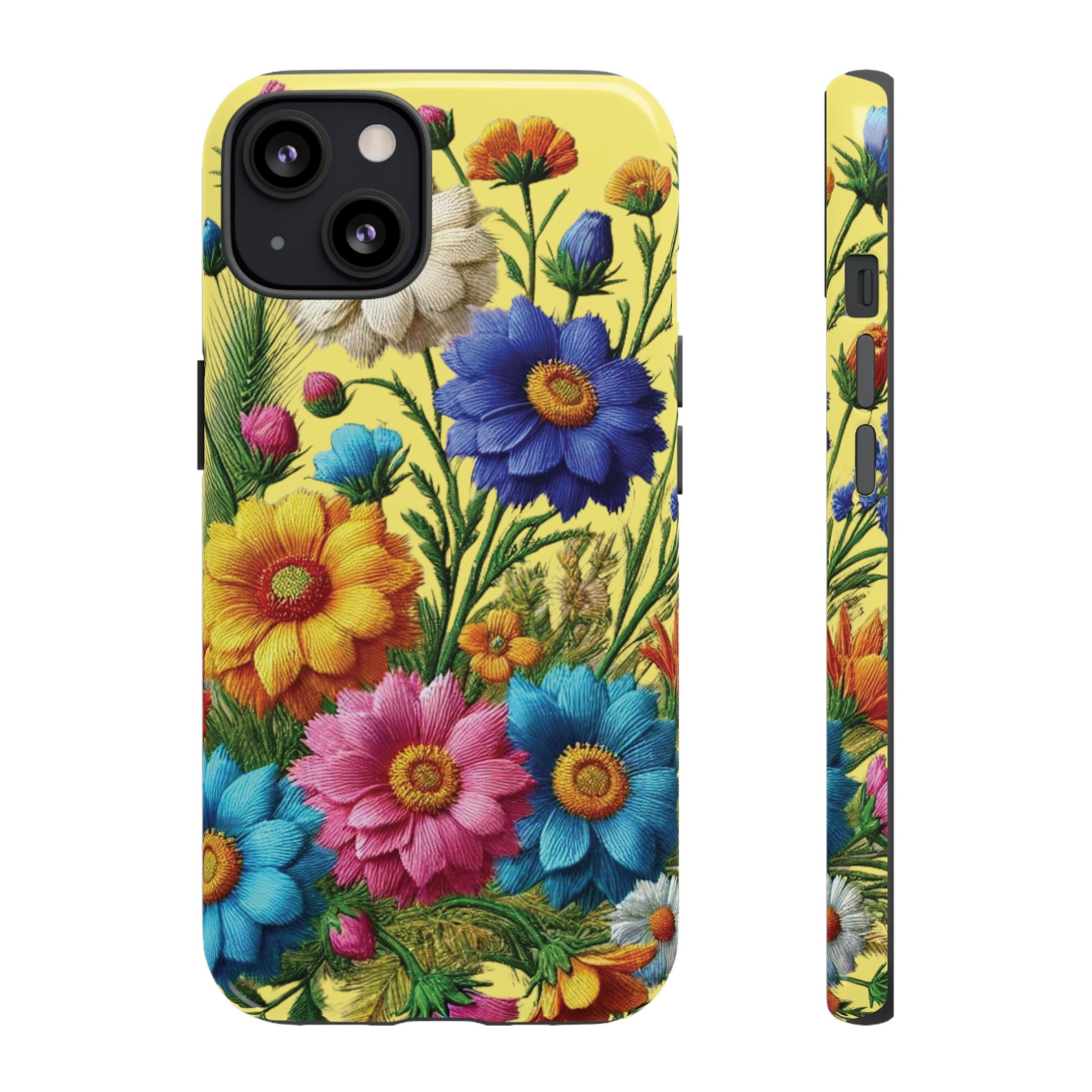 Phone Case Yellow Bright Floral Protective Phone Case Gift for Her Phone 15, Samsung iPhone Samsung  iPhone 15, Samsung iPhone Samsung Accessory Gift for Her