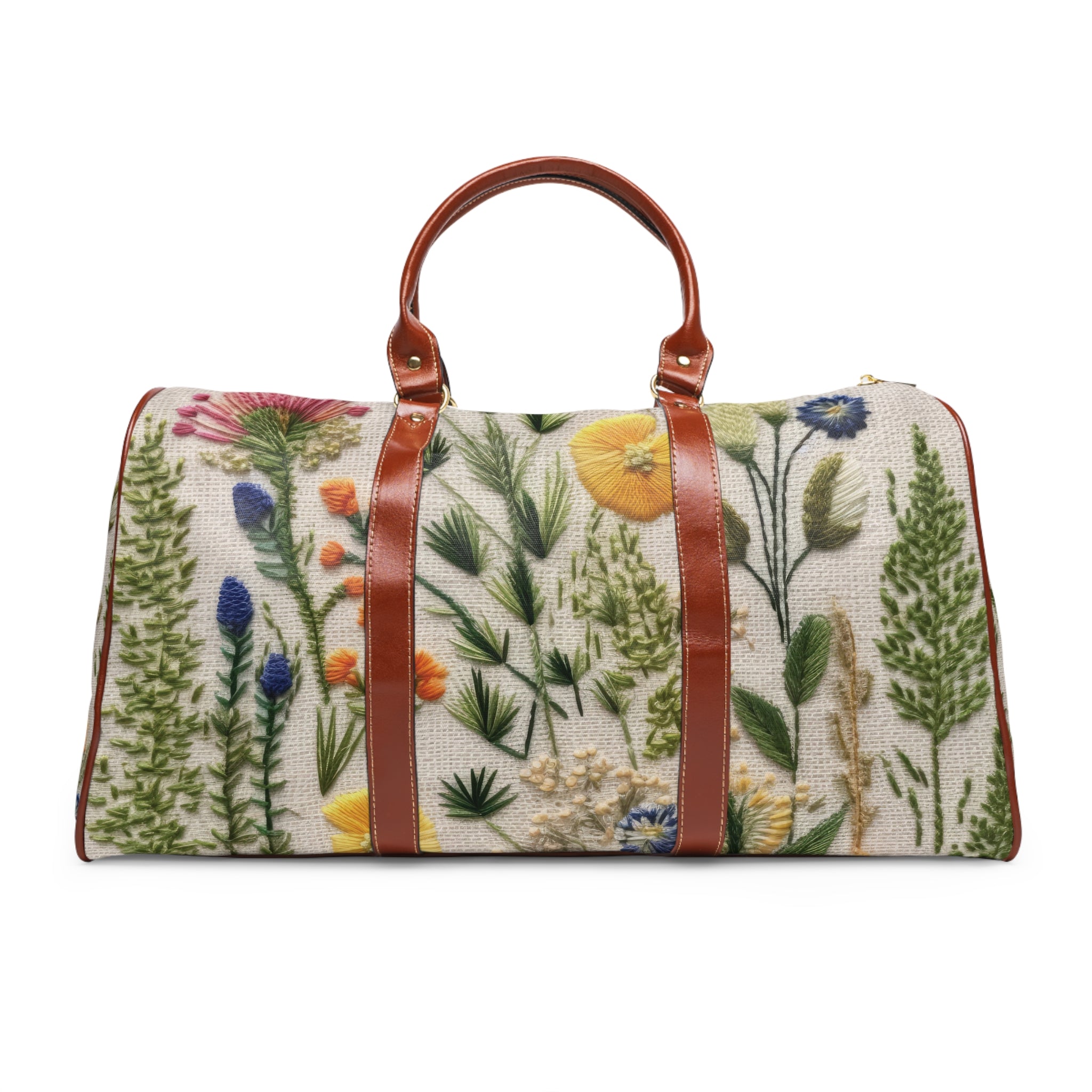 Waterproof Travel Bag with 3D Illusion Boho Wildflower Design Stylish and Durable Luggage for Weekend Getaways, Gym, and Travel - Spacious, Lightweight, and Perfect for Adventurers - MRSBYVALLE
