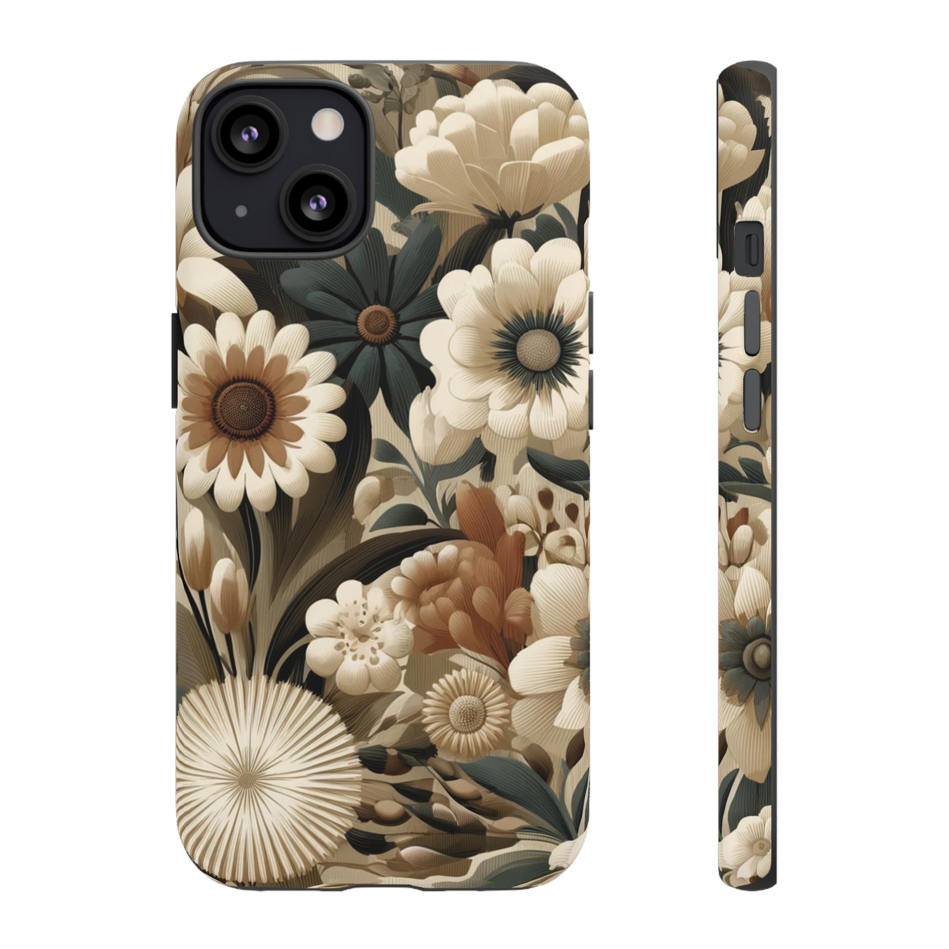 Mid-century Modern Floral Phone Case Durable for iPhone Samsung Gift iPhone 15, 14, 13 Samsung Pixel Gift for Mom Accessory Gift for Her