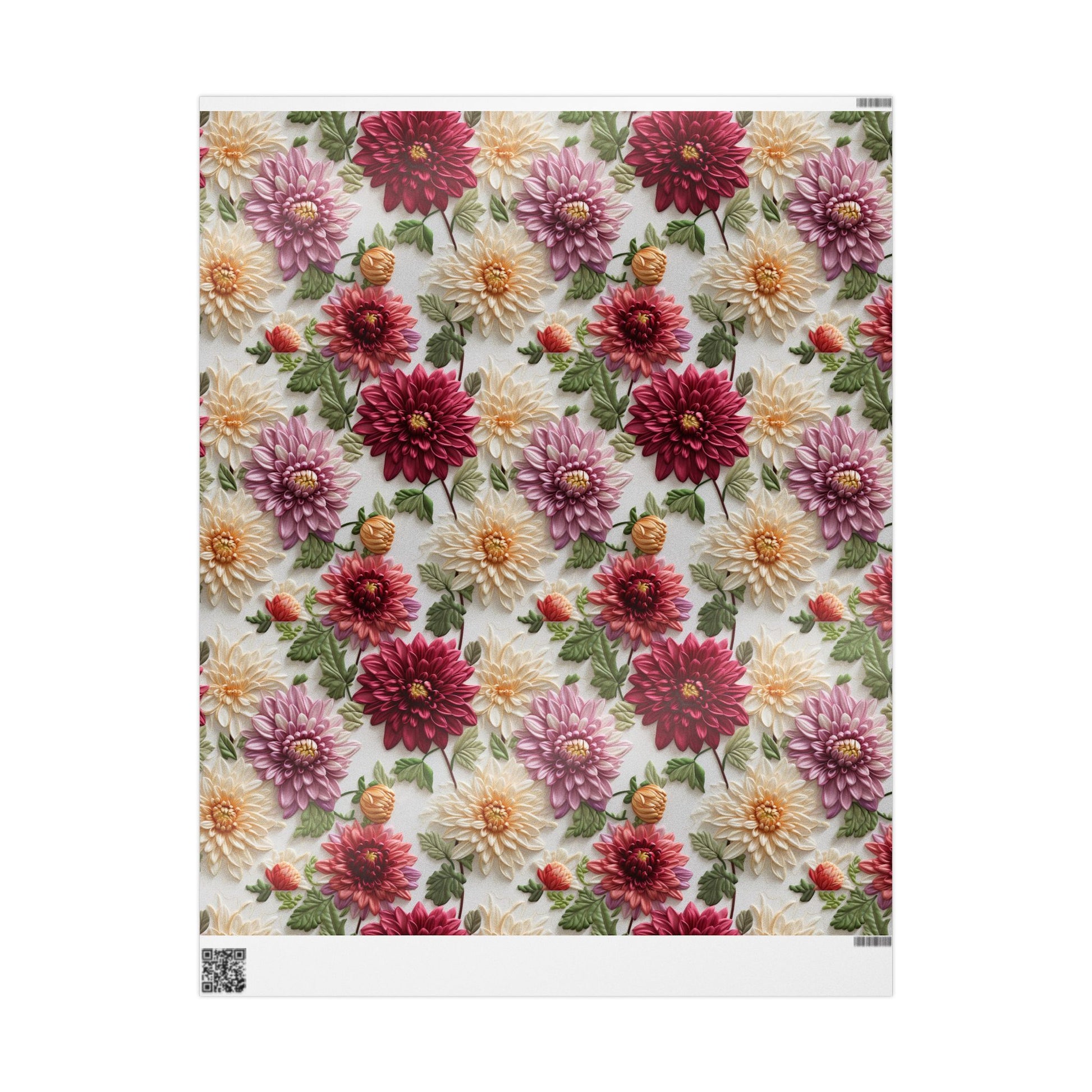 Elegant Fall Floral Wrapping Paper | Autumn-Inspired Gift Wrap with Vibrant Seasonal Blooms | Perfect for Thanksgiving, Birthdays, & Special Occasions | Premium Quality Gifts Moms