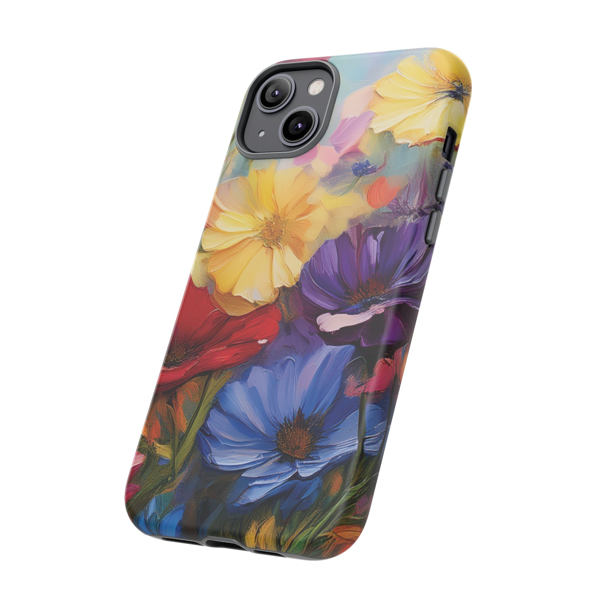 Bold Wildflower Phone Case Bright Hand-Painted Floral Art Vibrant Botanical Design for iPhone & Samsung | Trendy Nature Lover Gift Phone  Galaxy