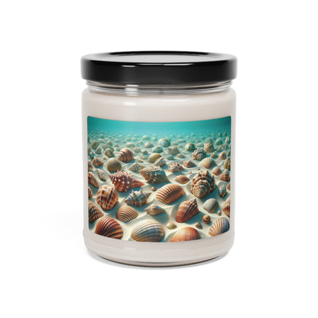 Plush Ocean Bliss Turquoise Seashell Candle Perfect for Relaxation Home Ambiance Scented Soy Candle, 9oz, Wedding, Bridal Shower, Mother's Day Gift Housewarming Gift.
