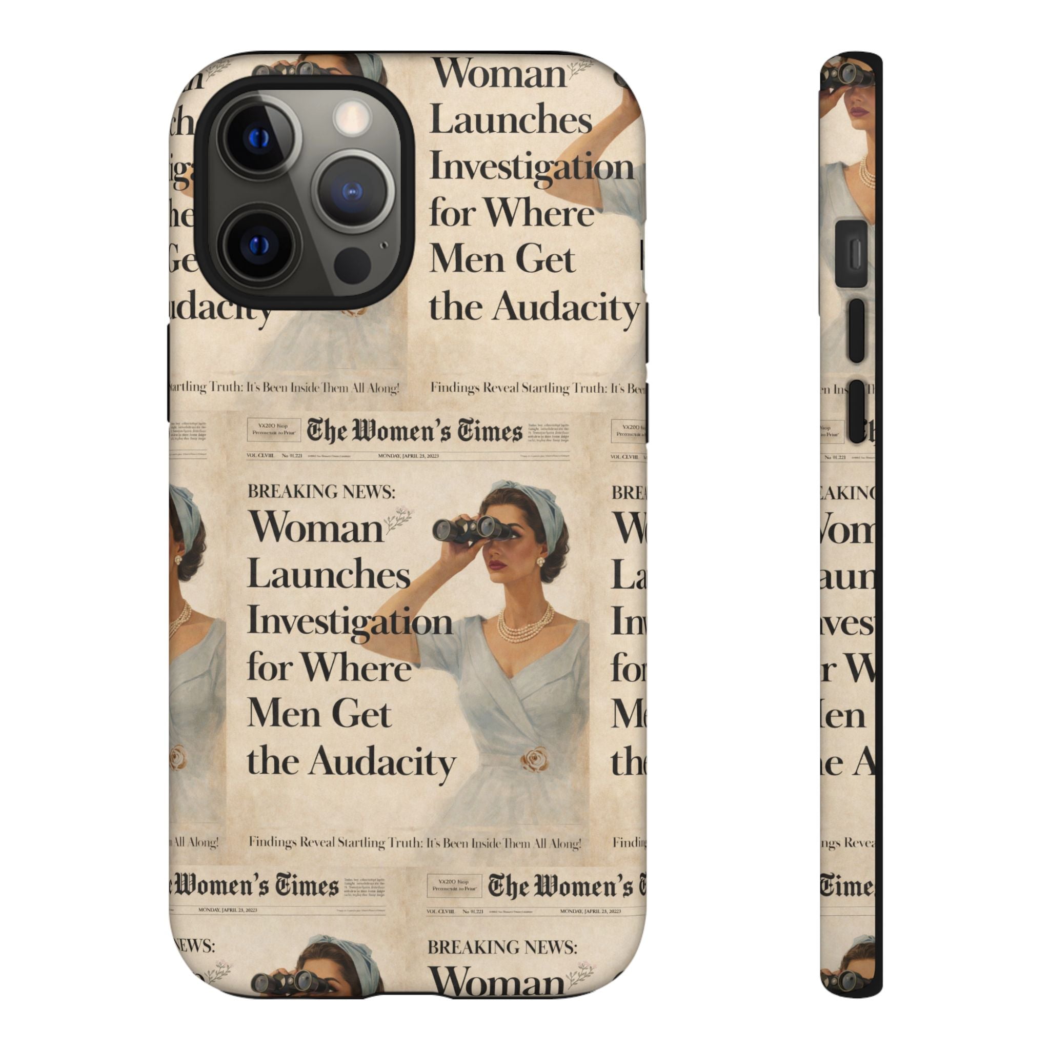 Funny Vintage Sarcastic Women Phone Case | Retro Sarcasm Text Design