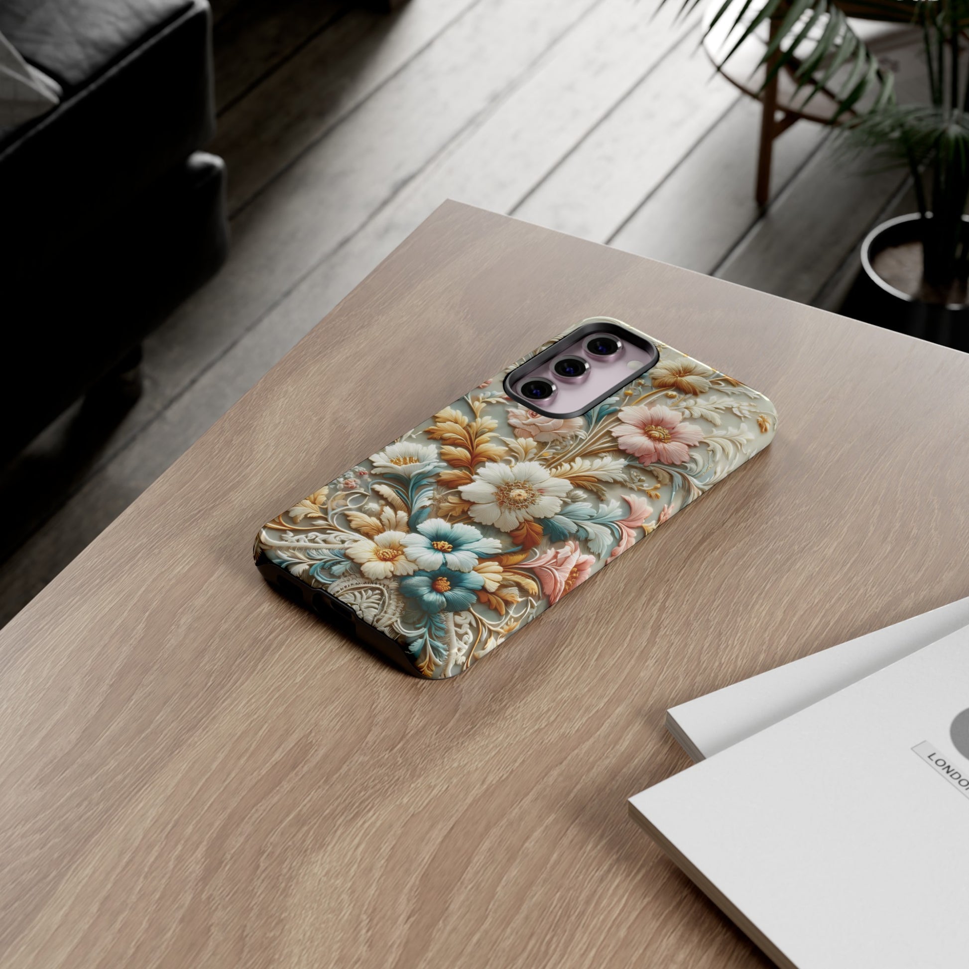 3D Elegant Faux Flowers Phone Case Stylish & Durable for iPhone Samsung Gift iPhone 15, 14, 13 Samsung Pixel Gift for Mom Accessory Gift for Her