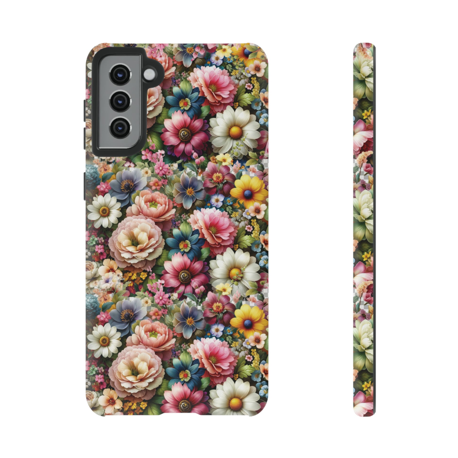 Floral Luxury Phone Tough Case Floral Elegant Durable Stylish for Modern Devices iPhone 15, Samsung iPhone Samsung Accessory Gift for Her.
