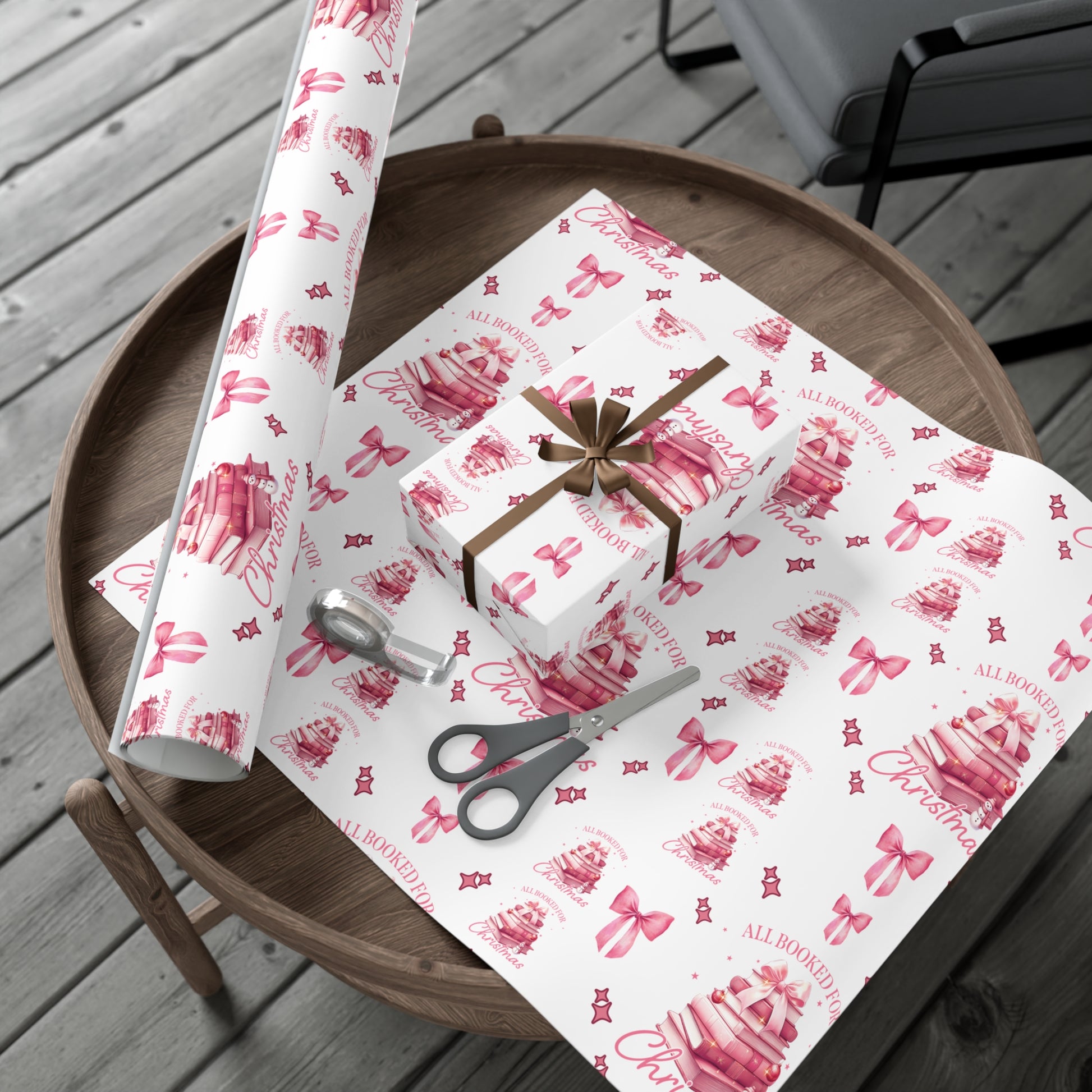 All Booked for Christmas Pink Books & Bows Holiday Edition Perfect for Book Lovers! Celebrate the Joy of Reading with Festive Charm in This Limited Christmas Collection Premium Quality - MRSBYVALLE