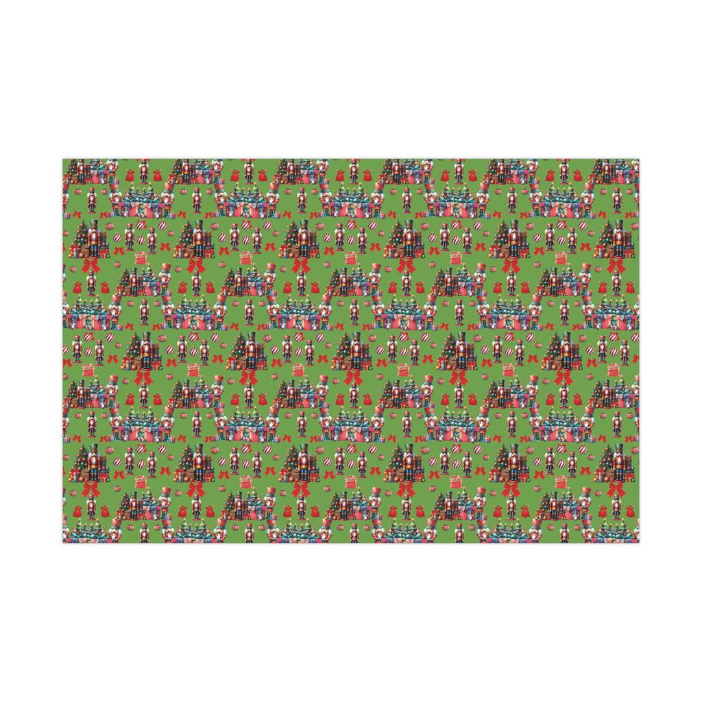 Nutcrackers Christmas Wrapping Paper | Classic Holiday Designs | Nostalgic Gift Wrap | Mid-Century Holiday Patterns | Unique Retro Christmas Decorations | Festive Retro Style Christmas - MRSBYVALLE