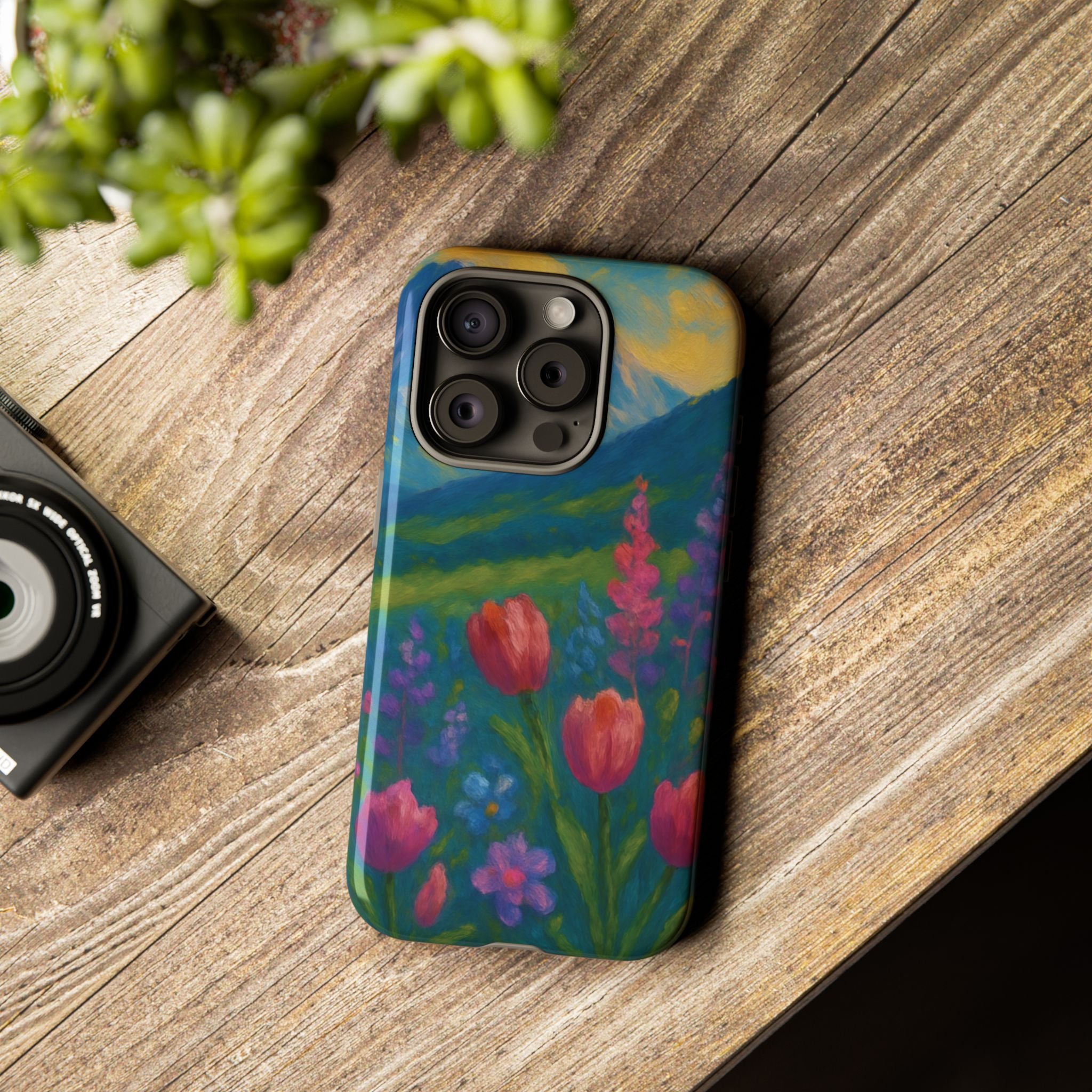 Mountains Wildflowers Phone Case | Vibrant Botanical Floral Design | Nature-Inspired Protective Cover for iPhone & Samsung | Trendy Aesthetic Gift Idea