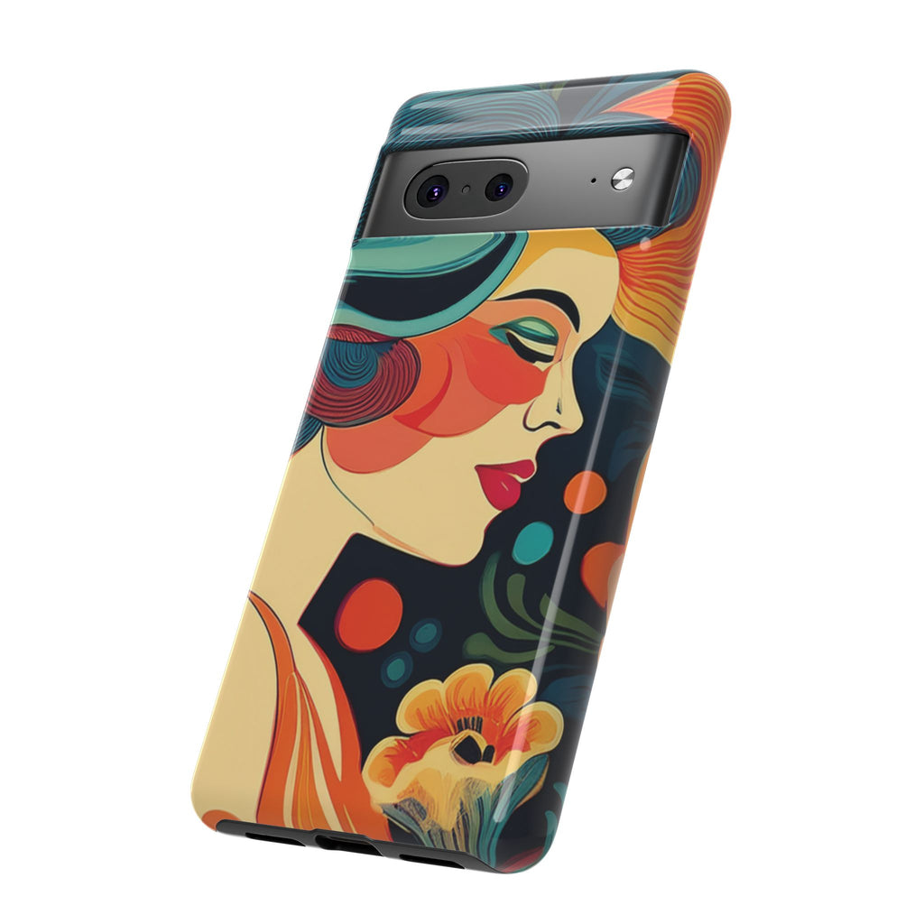 Coque de Téléphone Esthétique Années 50 Rétro Design d'Inspiration Vintage aux Couleurs Pastel Housse Style Mid-Century pour Modèles iPhone et Samsung Galaxy