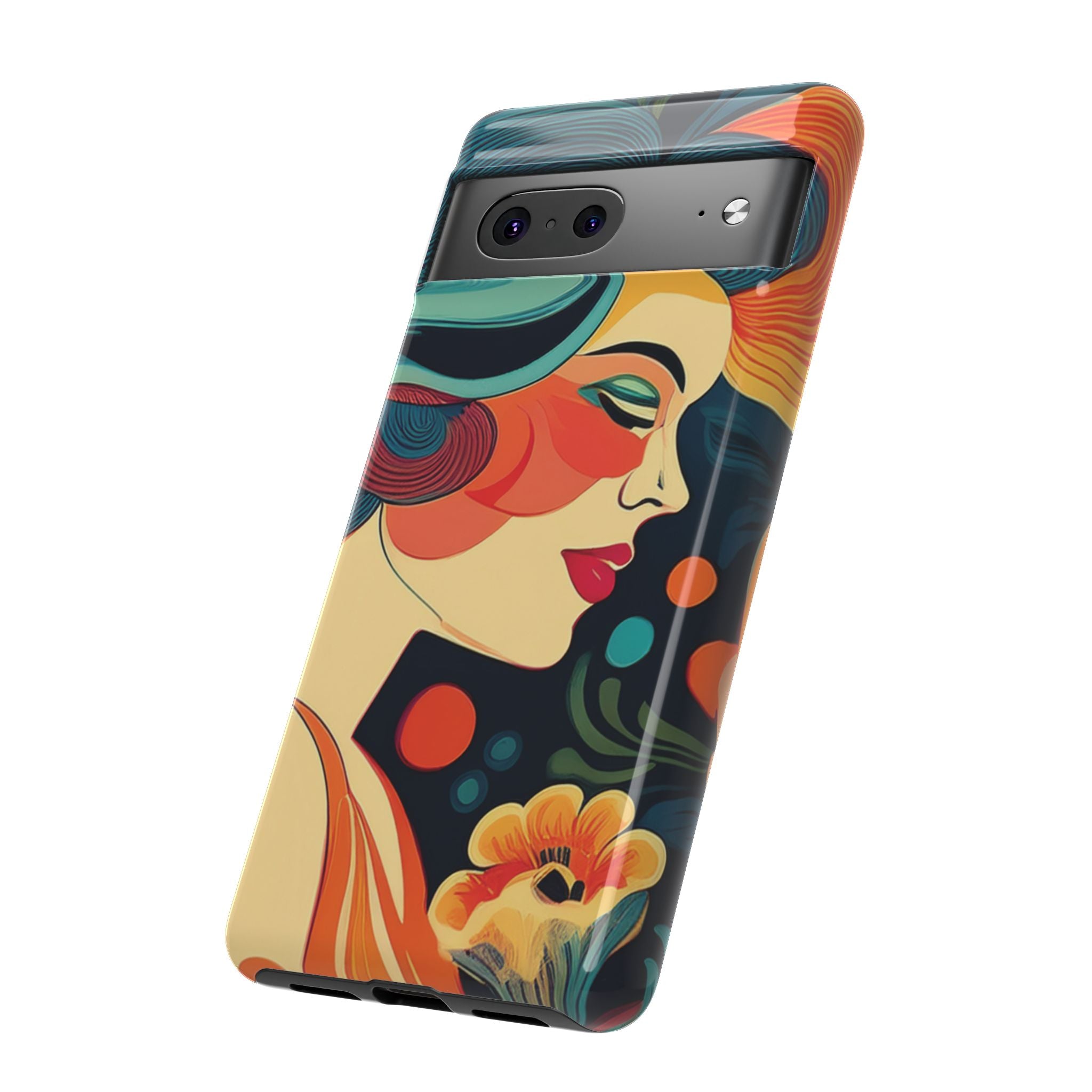 Coque de Téléphone Esthétique Années 50 Rétro Design d'Inspiration Vintage aux Couleurs Pastel Housse Style Mid-Century pour Modèles iPhone et Samsung Galaxy