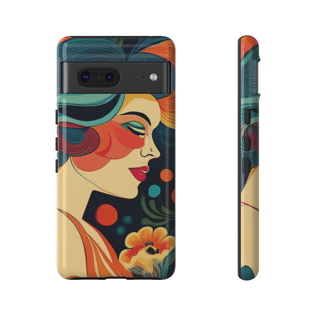 Coque de Téléphone Esthétique Années 50 Rétro Design d'Inspiration Vintage aux Couleurs Pastel Housse Style Mid-Century pour Modèles iPhone et Samsung Galaxy
