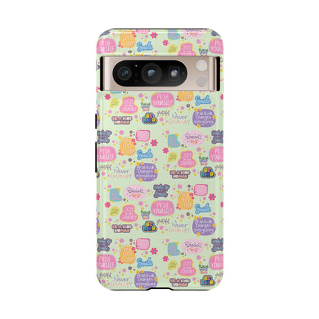 Good Vibes Only Protective Phone Case  Shockproof Slim Aesthetic Motivational Quote Cover, Positive Affirmation Gift for Mom, Teens & Besties | iPhone & Galaxy