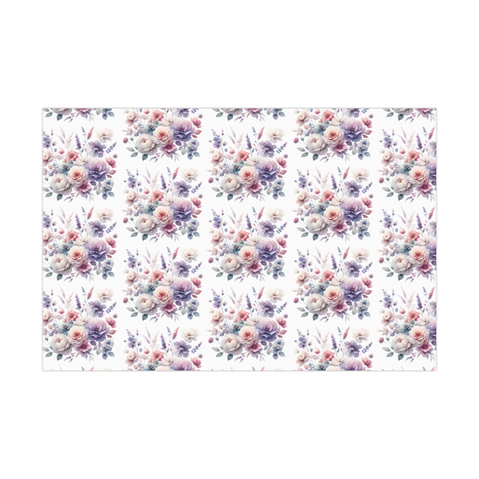 Pastel Wildflowers Gift Wrap It's Perfect for Weddings, Bridal & Baby Showers Eco-Friendly, Vibrant Design in Matte/Satin, All Occasion.