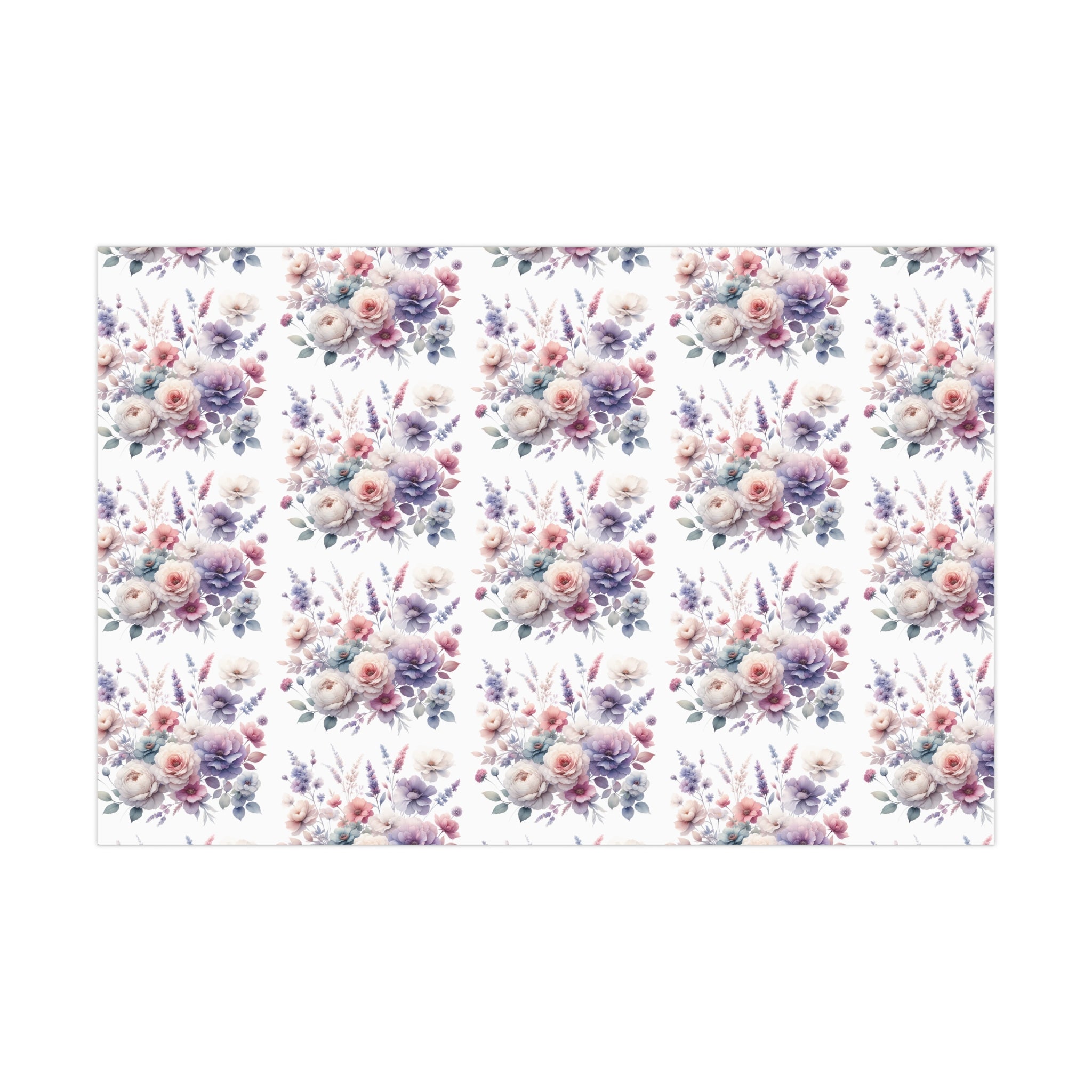 Pastel Wildflowers Gift Wrap It's Perfect for Weddings, Bridal & Baby Showers Eco-Friendly, Vibrant Design in Matte/Satin, All Occasion.