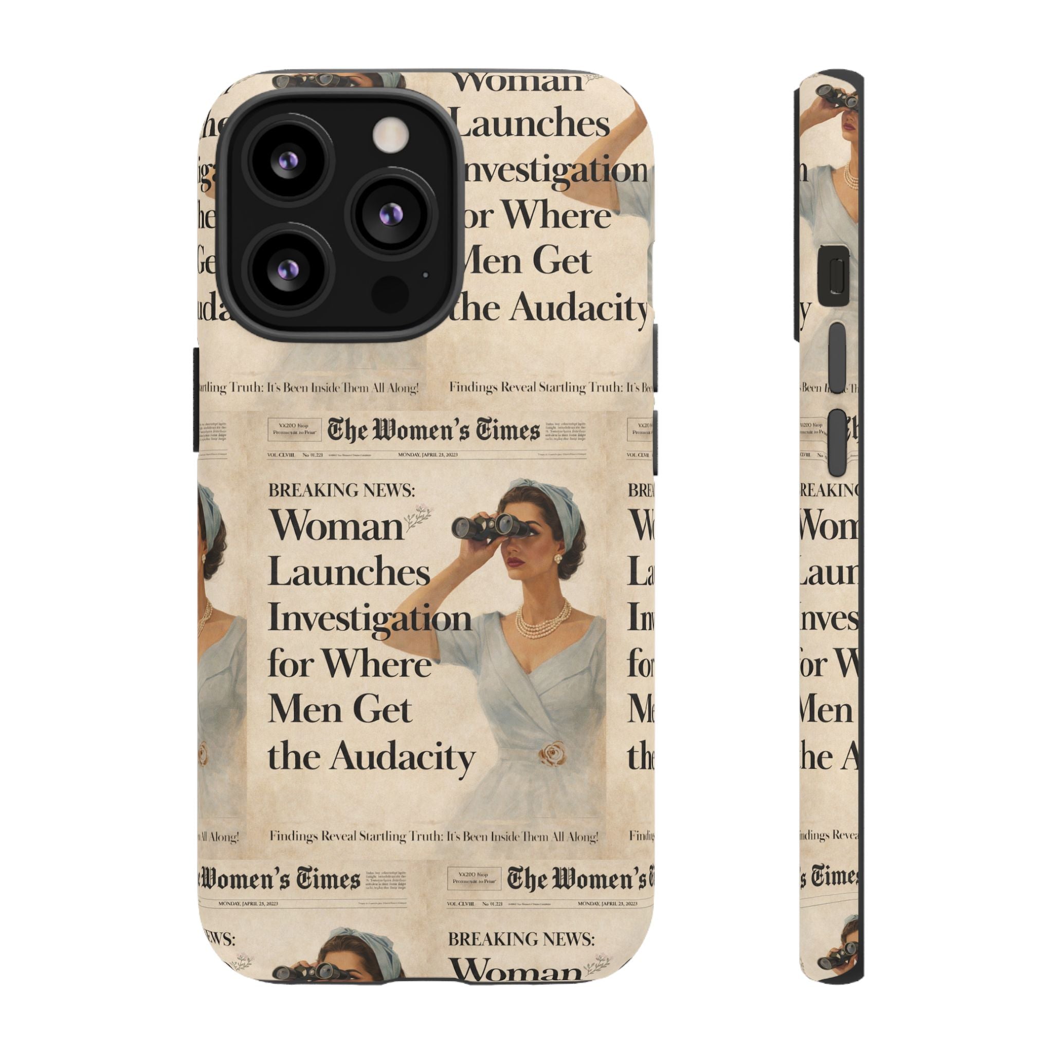 Funny Vintage Sarcastic Women Phone Case | Retro Sarcasm Text Design