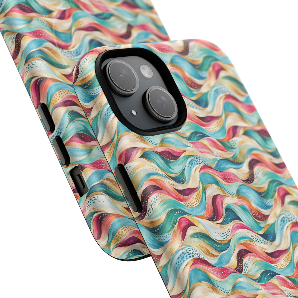 Colorful Wave MagSafe Tough Phone Case
