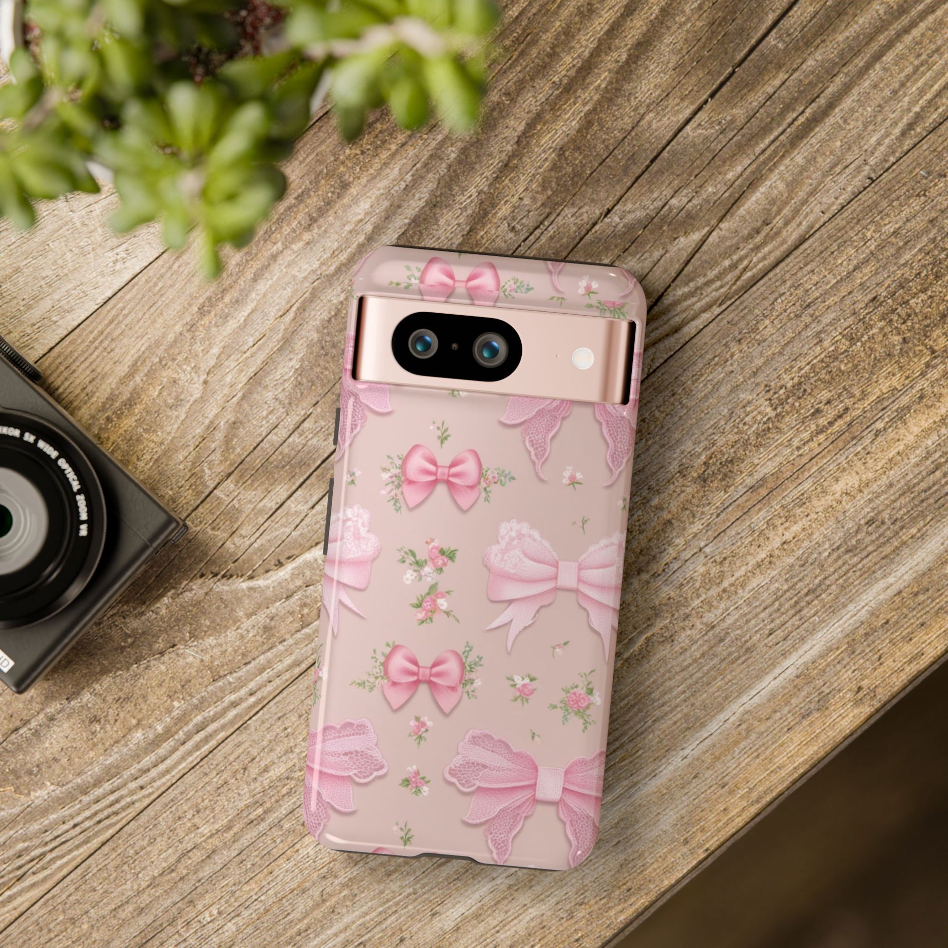 Luxury Pink Bow Phone Case – Cute & Protective Cover for iPhone & Samsung Gift for Her