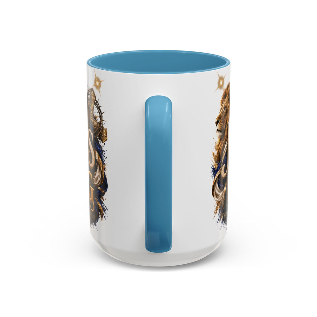 Jesus Is King Coffee Mug Christian Faith Accent Mug (11/15oz) Gift for Dad Mom