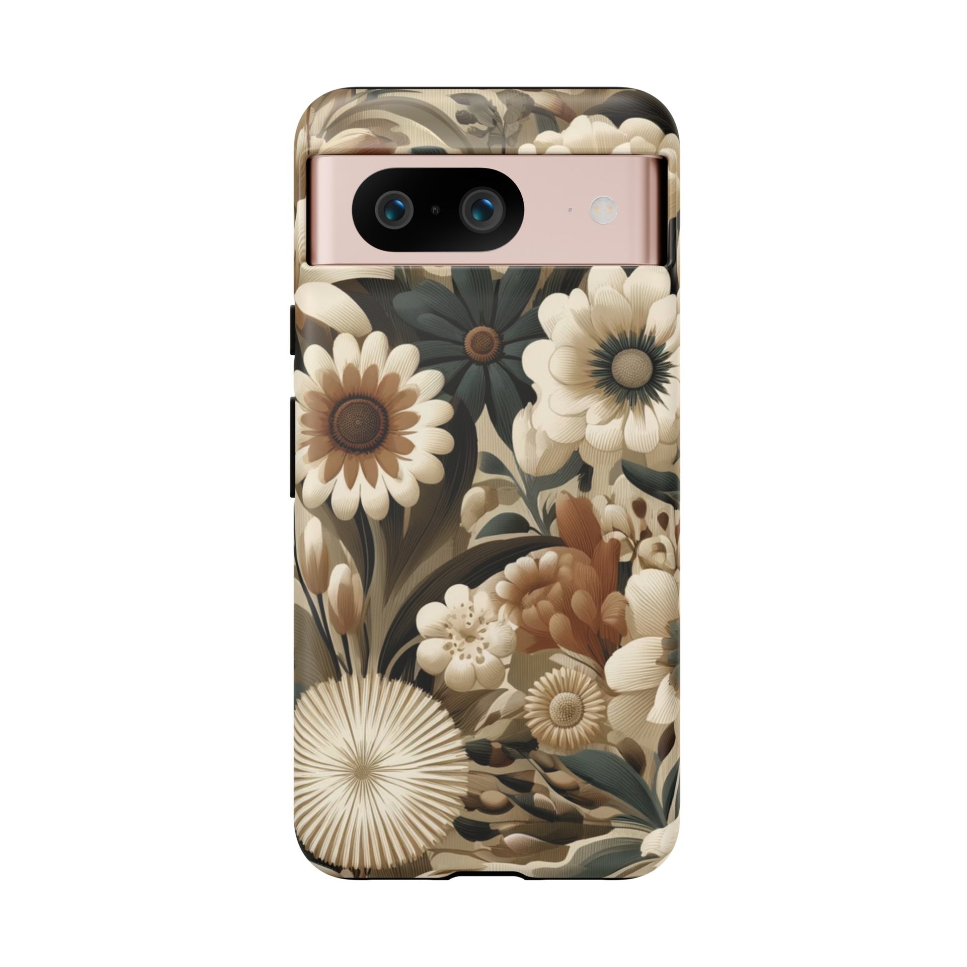 Mid-century Modern Floral Phone Case Durable for iPhone Samsung Gift iPhone 15, 14, 13 Samsung Pixel Gift for Mom Accessory Gift for Her