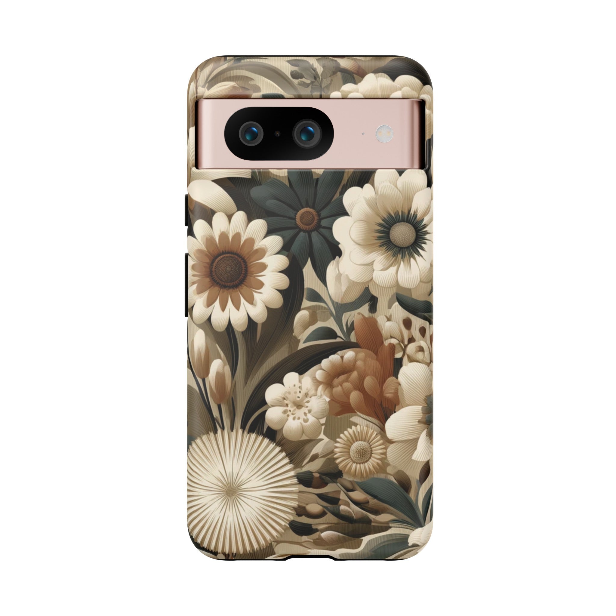 Mid-century Modern Floral Phone Case Durable for iPhone Samsung Gift iPhone 15, 14, 13 Samsung Pixel Gift for Mom Accessory Gift for Her