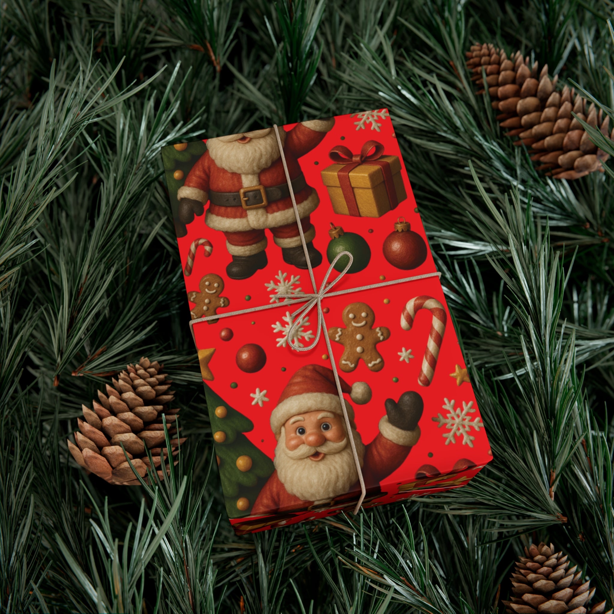 Red Christmas Wrapping Paper Premium Festive Gift Wrap Roll, Classic Holiday Design, Great for Presents, Durable, Vibrant, and Perfect for Seasonal Gifting