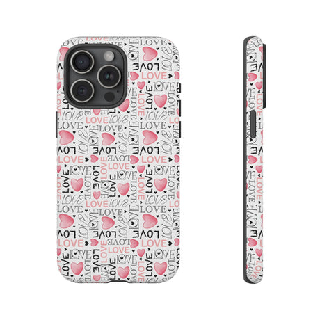 Cute Love Modern Watercolor Abstract Phone Case Compatible with iPhone, Samsung & More - Stylish, Durable Protection with Vibrant Artistic Design Perfect Gift for Her