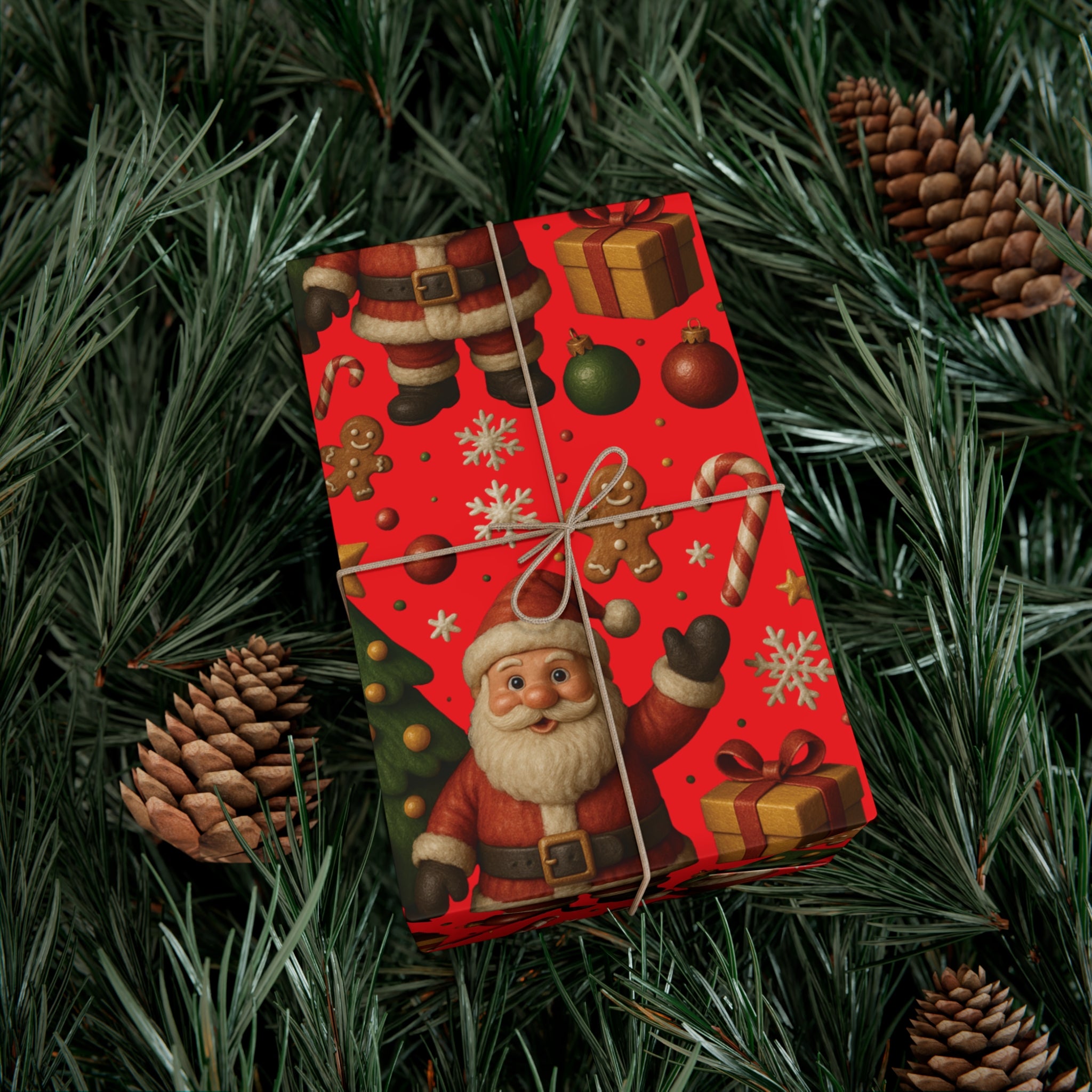 Red Christmas Wrapping Paper Premium Festive Gift Wrap Roll, Classic Holiday Design, Great for Presents, Durable, Vibrant, and Perfect for Seasonal Gifting