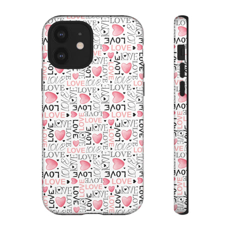 Cute Love Modern Watercolor Abstract Phone Case Compatible with iPhone, Samsung & More - Stylish, Durable Protection with Vibrant Artistic Design Perfect Gift for Her