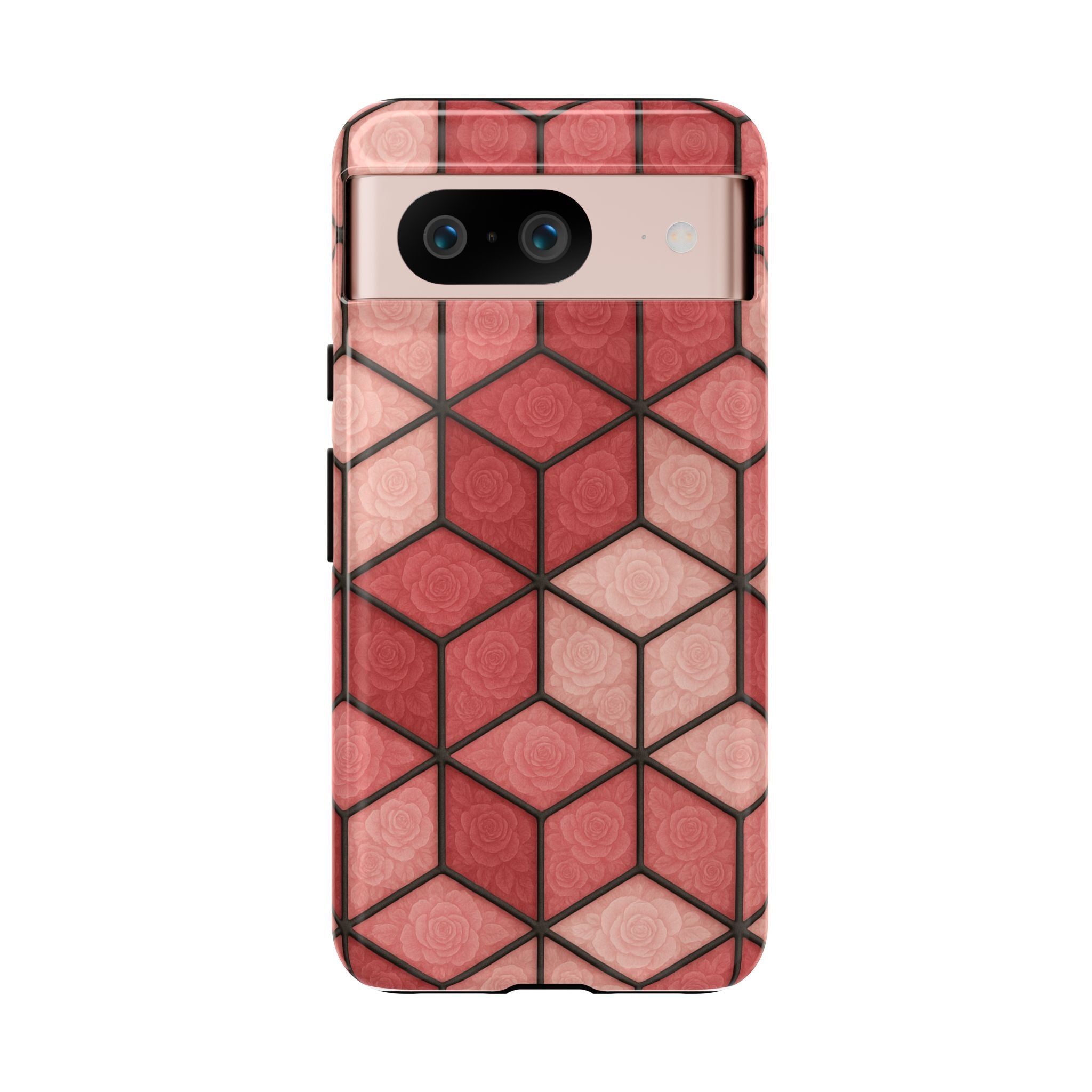 Geometric Stained Glass Illusion Phone Case Colorful Abstract Art, Aesthetic Protective Cover for iPhone, Samsung & Google, Unique Gift Idea Mom