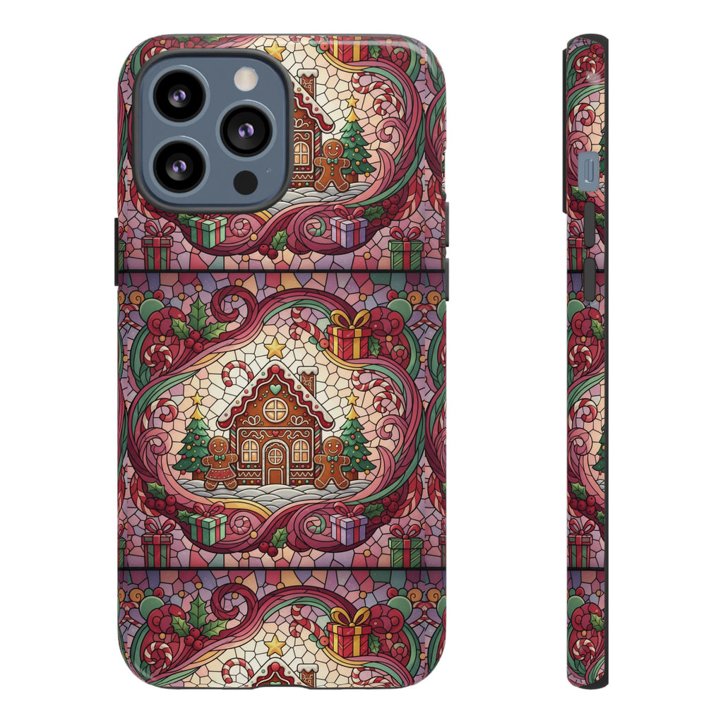 iPhone Case 17, 16  Gingerbread Stained Glass Tough Case Samsung perfect phone case