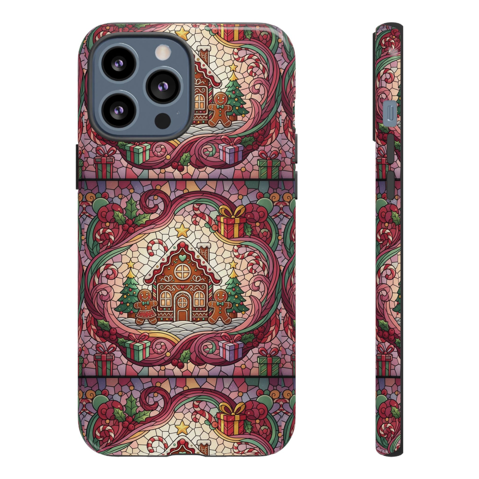 iPhone Case 17, 16  Gingerbread Stained Glass Tough Case Samsung perfect phone case