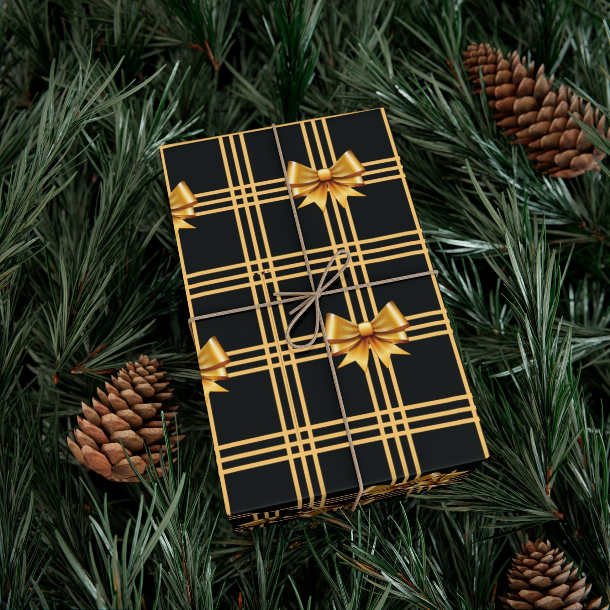 Black and Gold Bows Wrapping Paper Luxury Lover's Wrapping Paper Collection Festive Perfect for Wedding Holiday Decor – Premium Quality - MRSBYVALLE